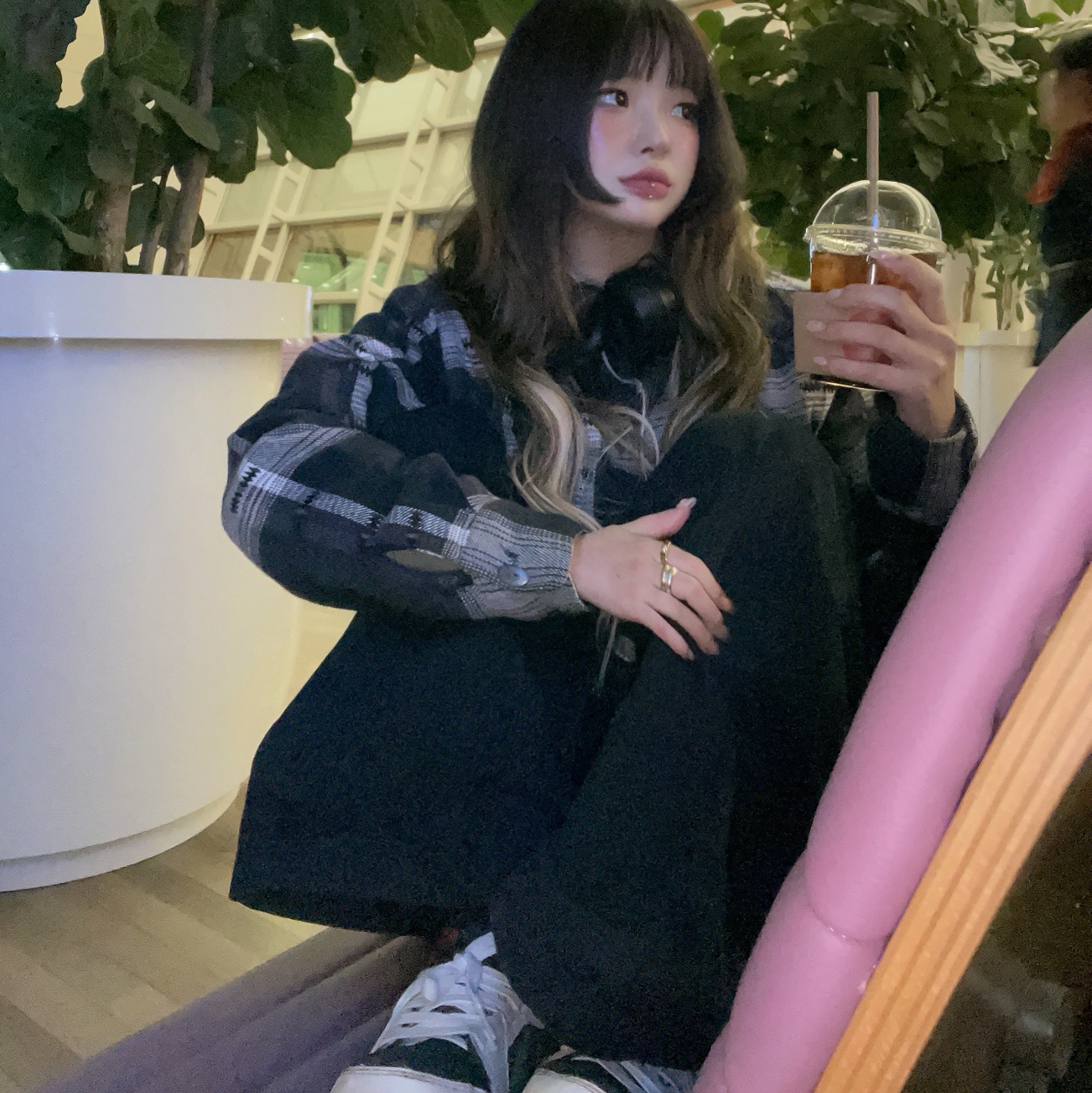 Supreme Hooded Jacquard Flannel Shirt Black - 18FW, Marshall Major IV Black (Korean Ver.) 착용 스타일