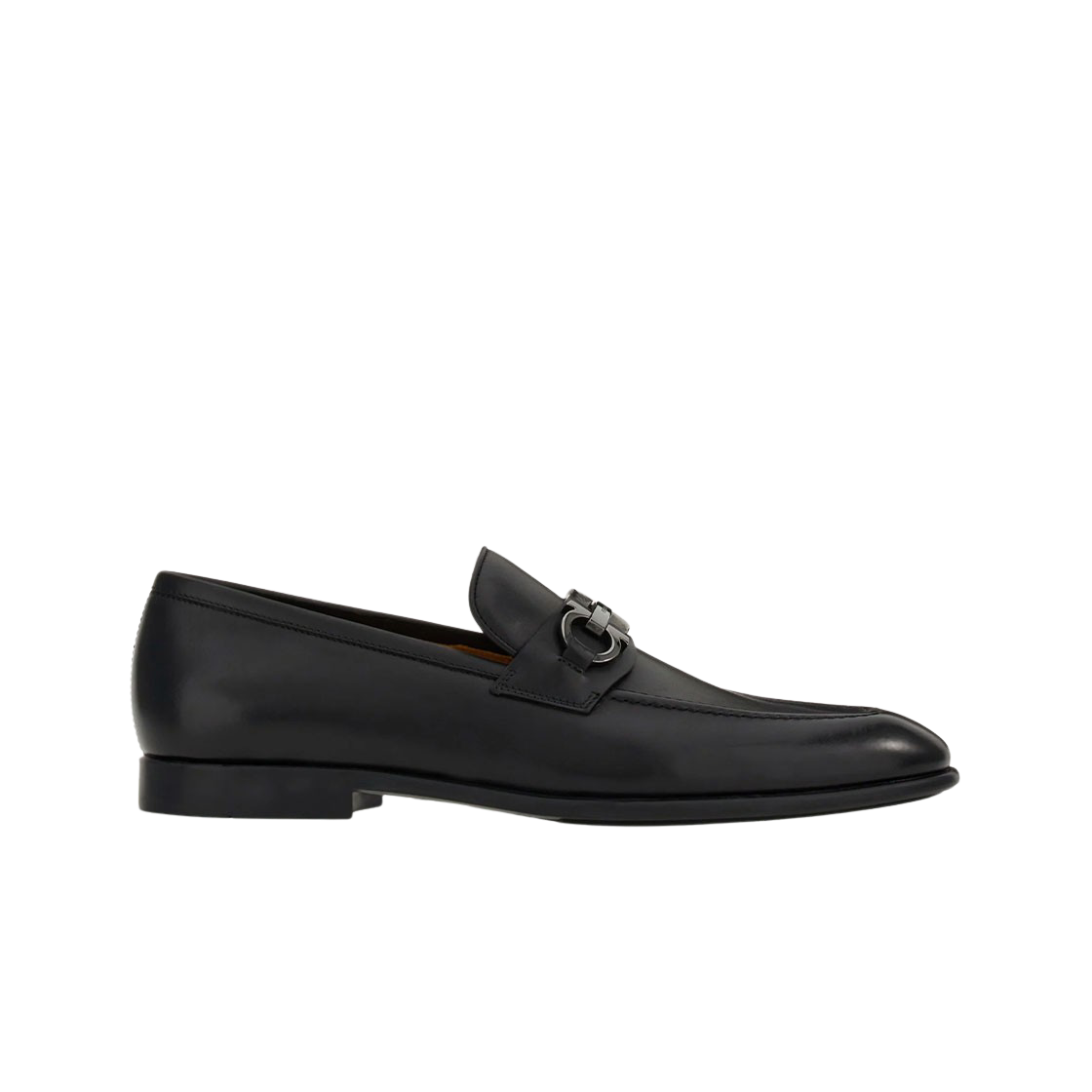 페라가모 간치니 레더 페니 로퍼 블랙 쿠키 - EEE(Ferragamo Gancini Leather Penny Loafers Black Cookie - EEE)