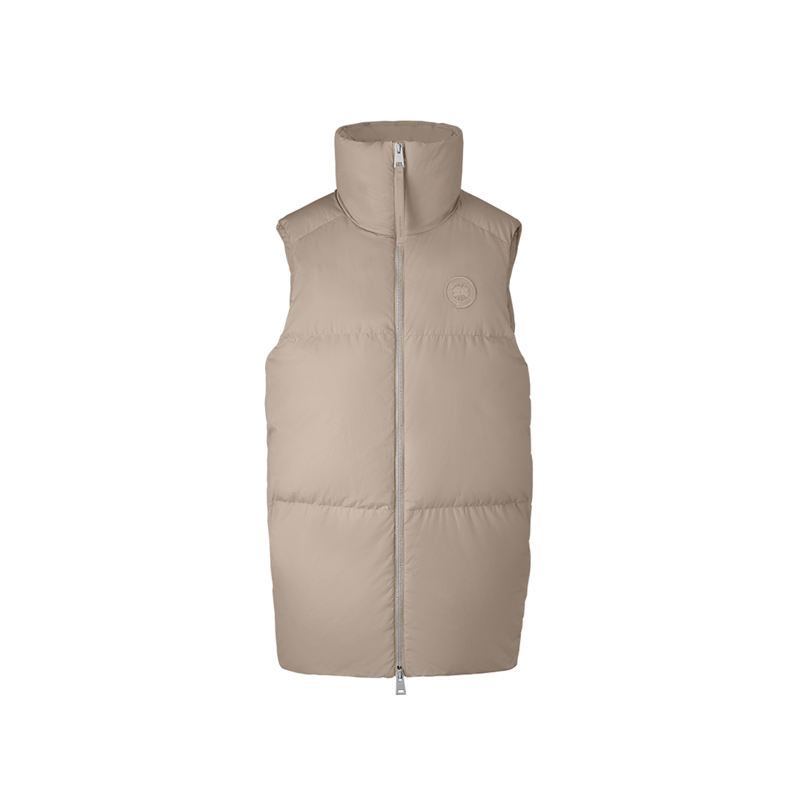 (W) Canada Goose Garnet Long Vest Tonal Label Desert Sand 상세 이미지 1