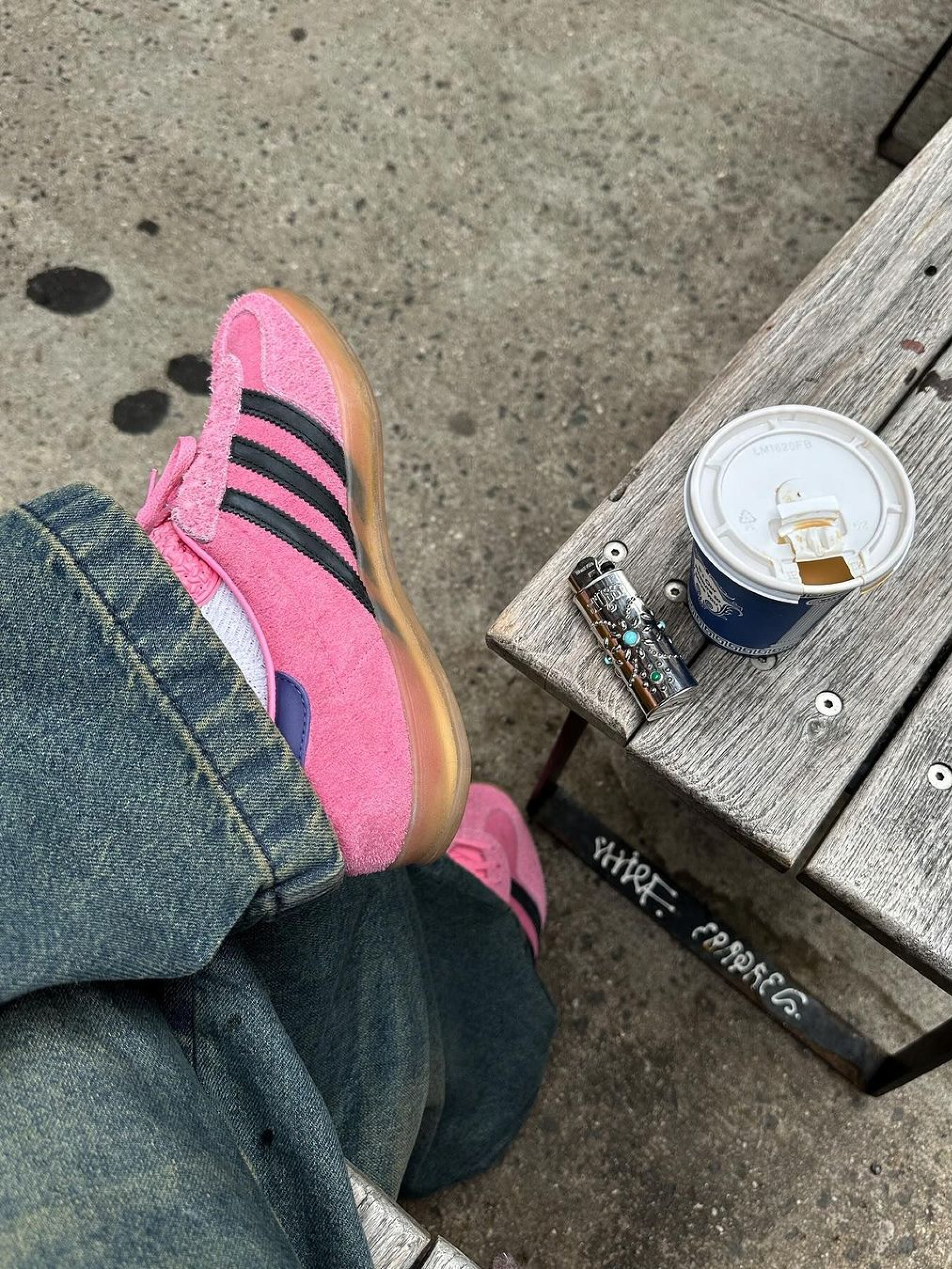 (W) Adidas Gazelle Indoor Bliss Pink, (W) Nike Air Force 1 Fontanka Pink Foam 착용 스타일 - 2