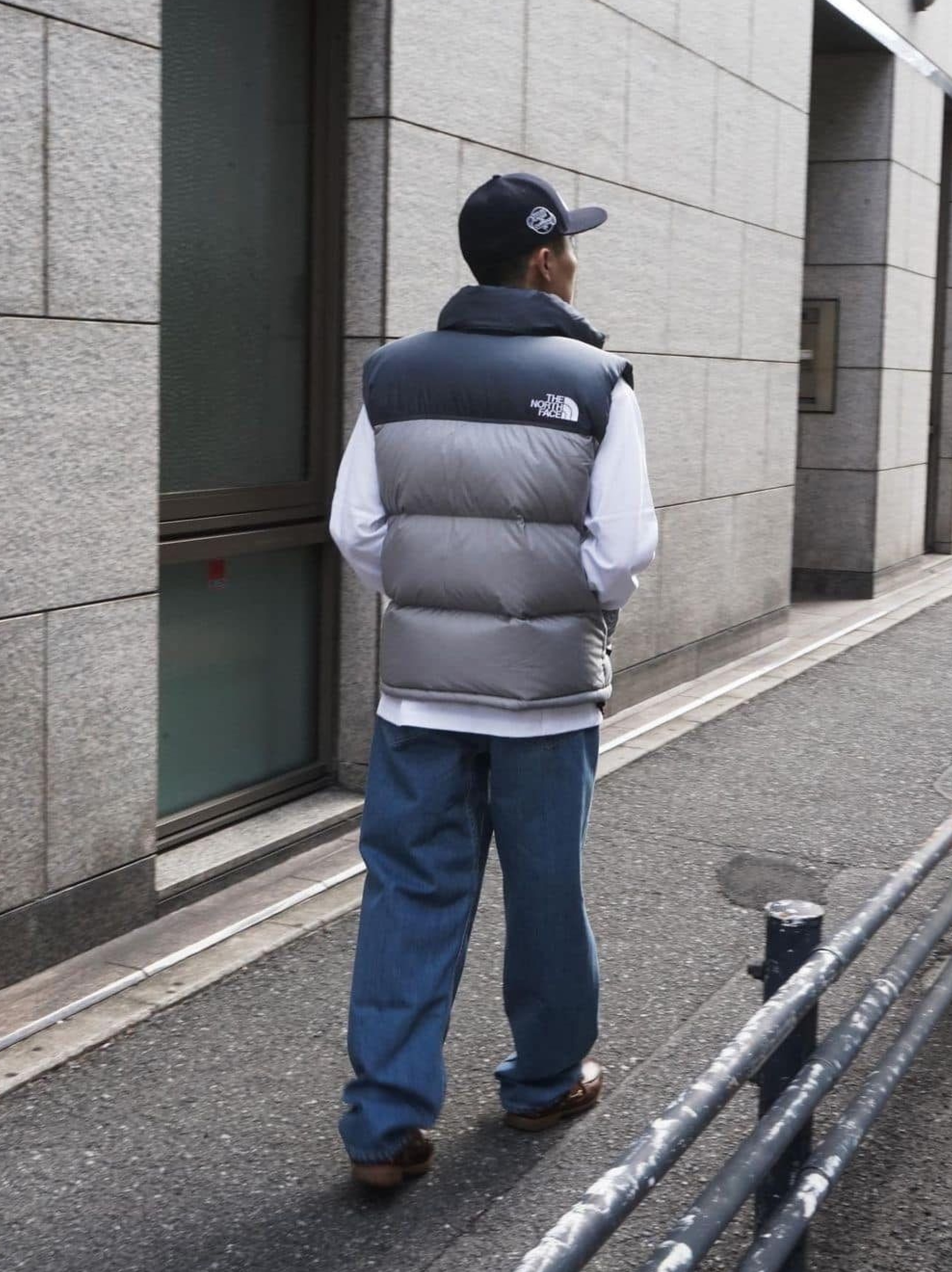 The North Face Nuptse On Ball Vest Real Black, The North Face 1996 Retro Nuptse Vest Black 착용 스타일 - 5