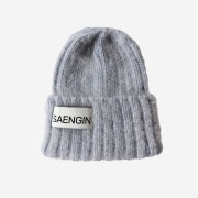 Saenginstudios Angora Color Beanie Blue Gray