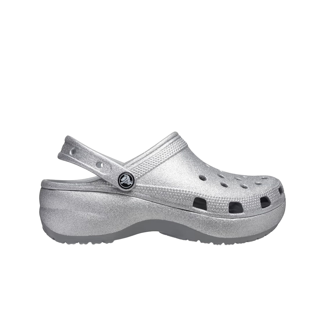 (W) Crocs Classic Platform Glitter Clog Silver 상세 이미지 1