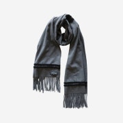 Saenginstudios Angora Line Knit Muffler Charcoal