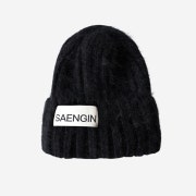 Saenginstudios Angora Color Beanie Black