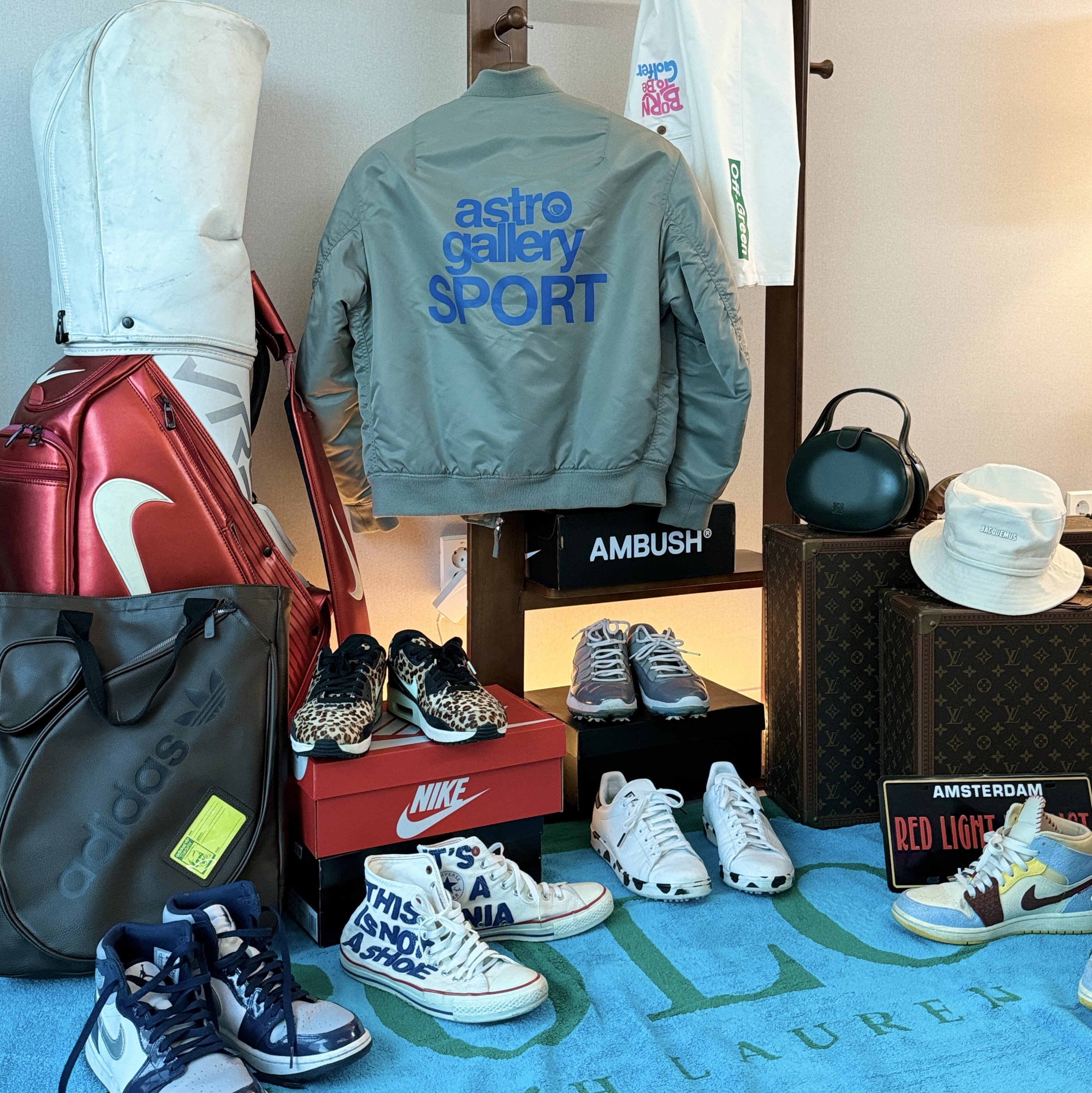 Jordan 1 High Golf Midnight Navy, Jordan 11 Retro Low Golf Cool Grey 착용 스타일