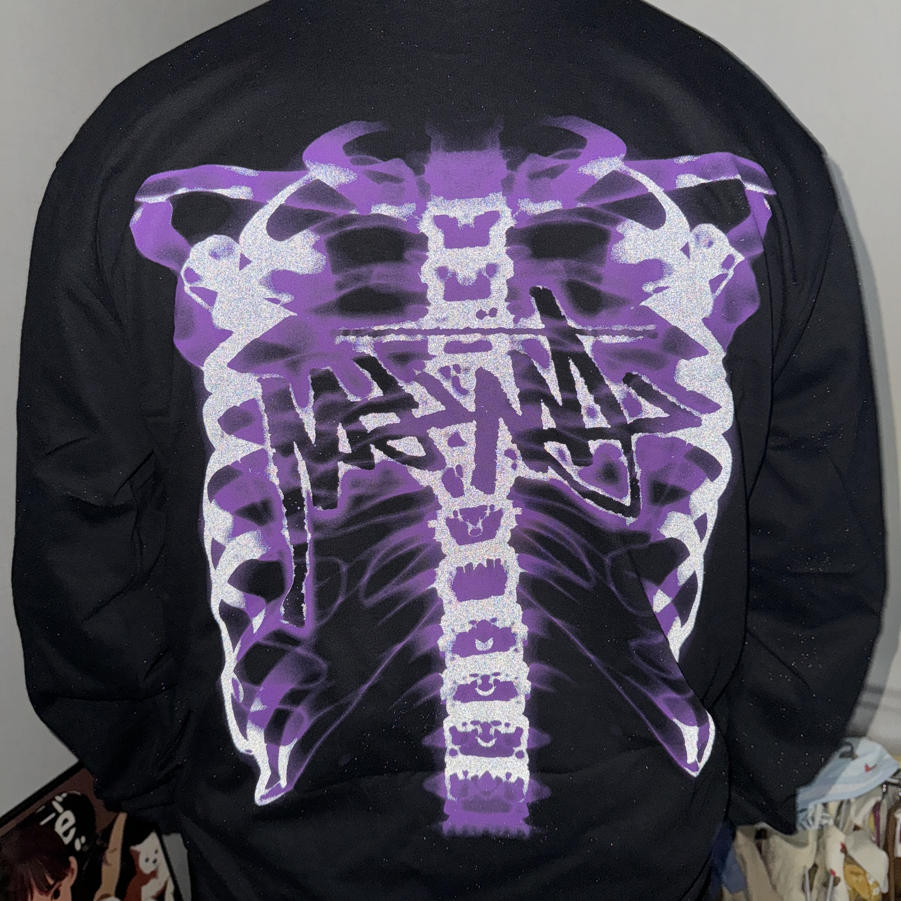 Stussy Rib Cage LS T-Shirt Black 착용 스타일