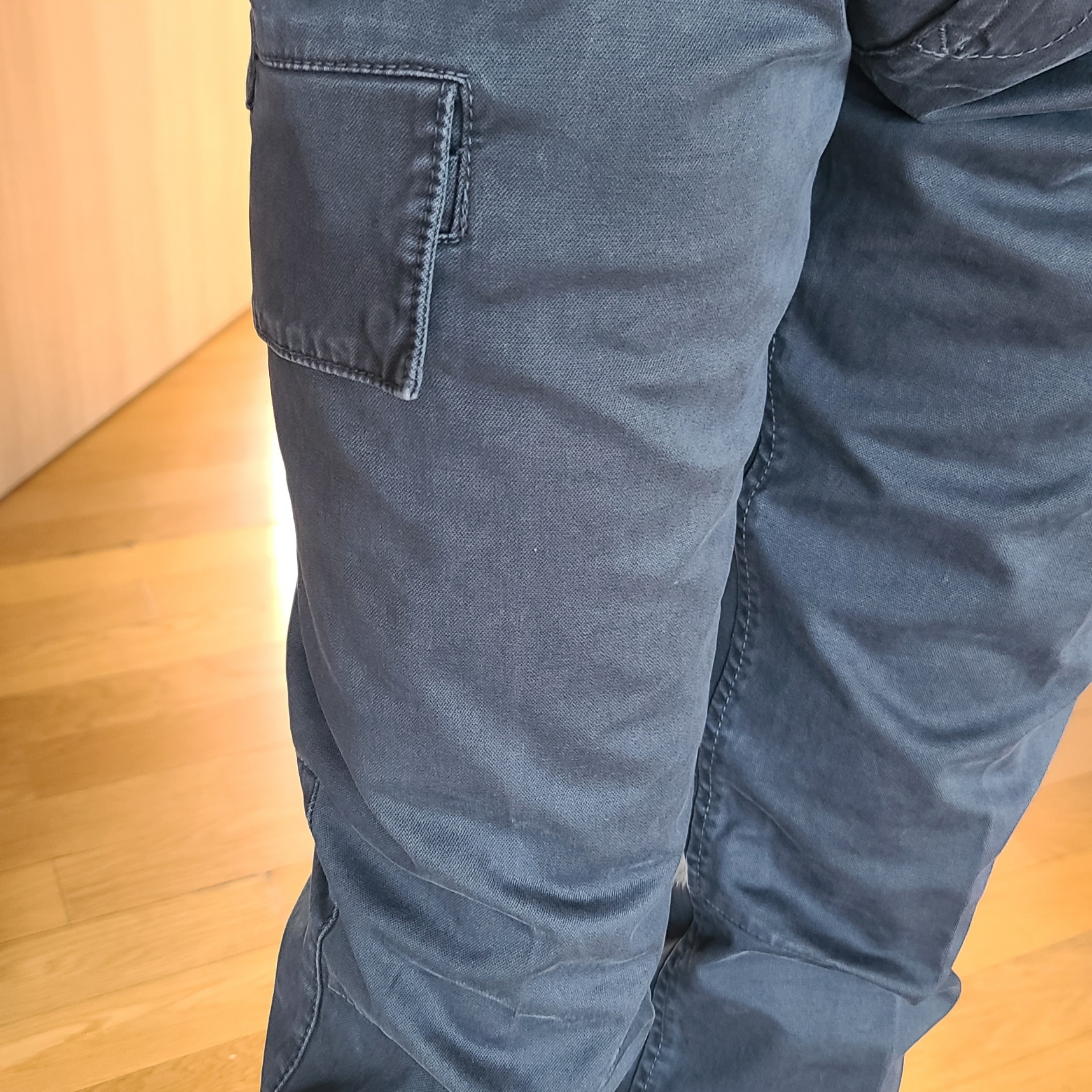 Stone Island 306L1 T.CO+OLD Stretch Broken Twill Cotton Cargo Trousers Steel Grey - 22FW 착용 스타일 - 2