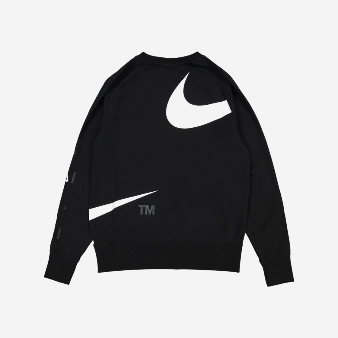 Nike NSW Swoosh Fleece Sweatshirt Black - Asia 상세 이미지 2