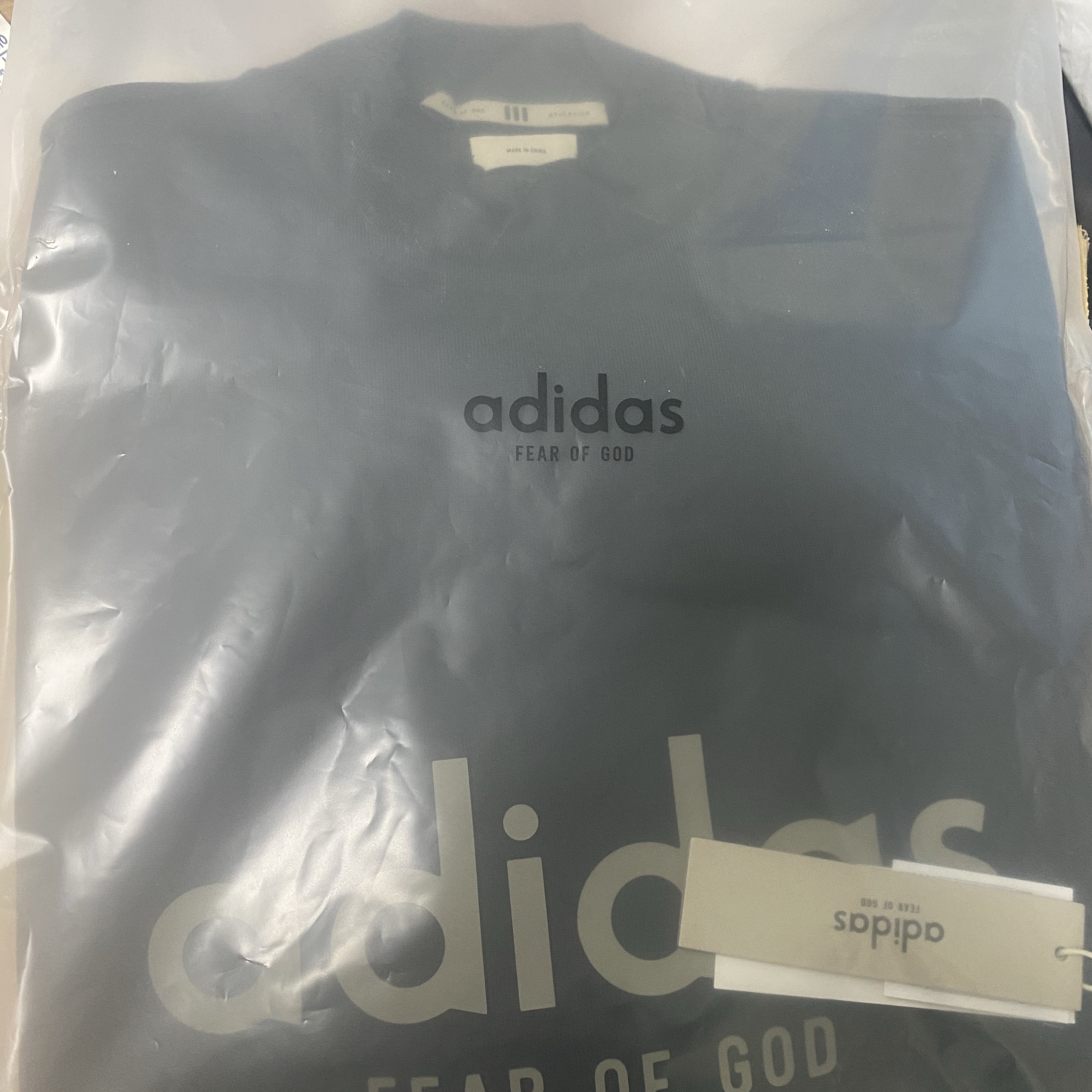 Adidas x Fear of God Athletics Heavy Jersey 3/4 Mock T-Shirt Black - KR Sizing 착용 스타일