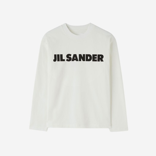 (W) 질 샌더 로고 롱슬리브 티셔츠 내츄럴