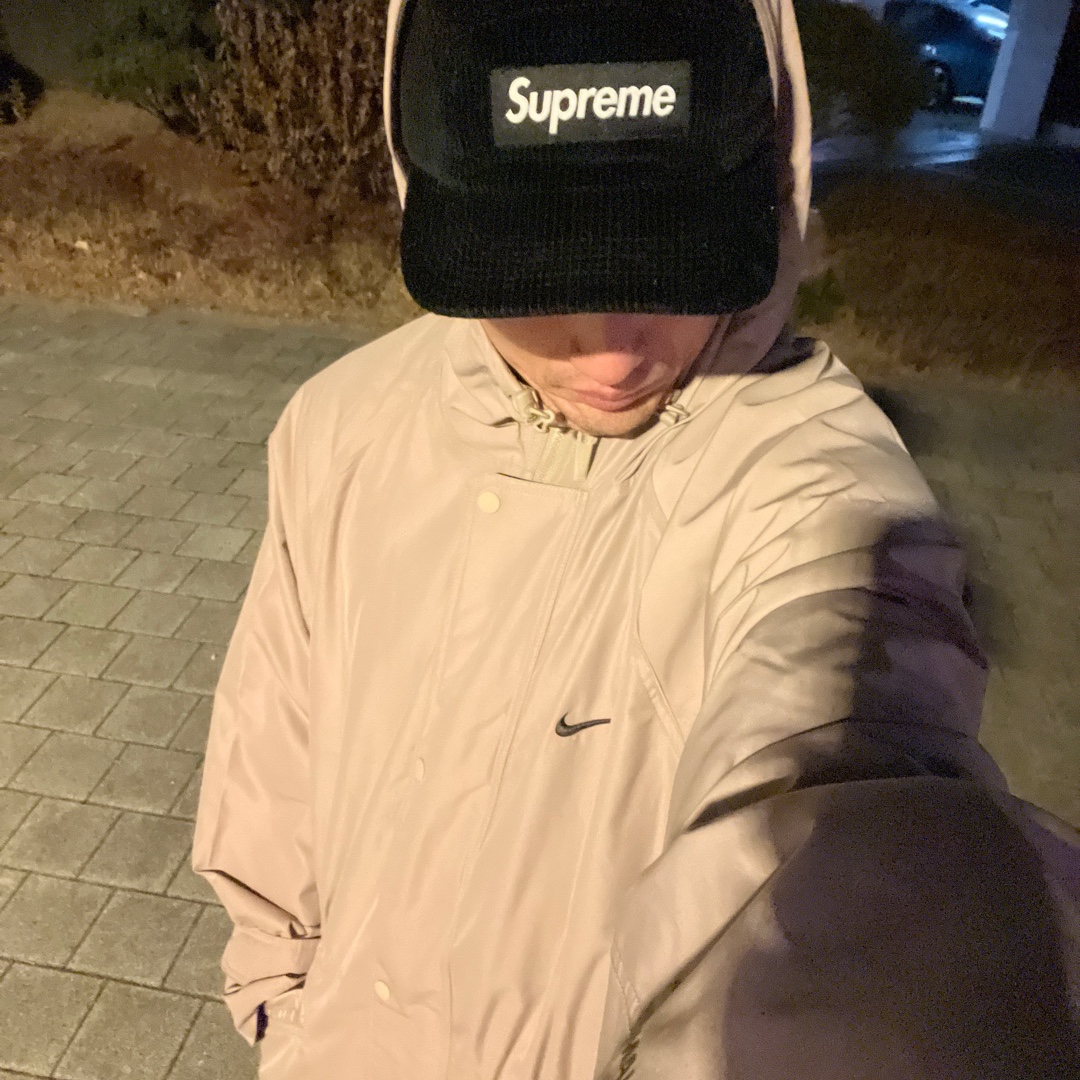 Nike x Drake Nocta Basketball Sideline Jacket Khaki (DV3647-248), Supreme Corduroy Camp Cap Black - 23FW 착용 스타일