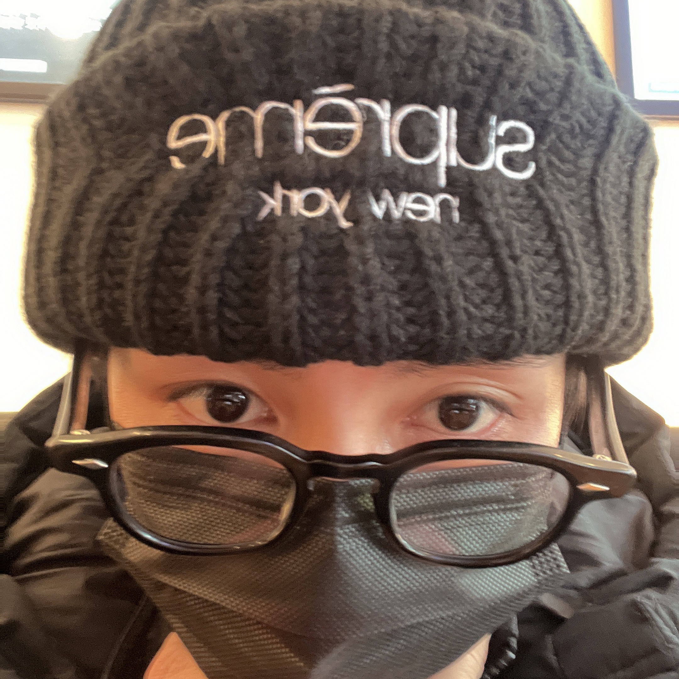 Supreme Ribbed Beanie Black - 22FW 착용 스타일