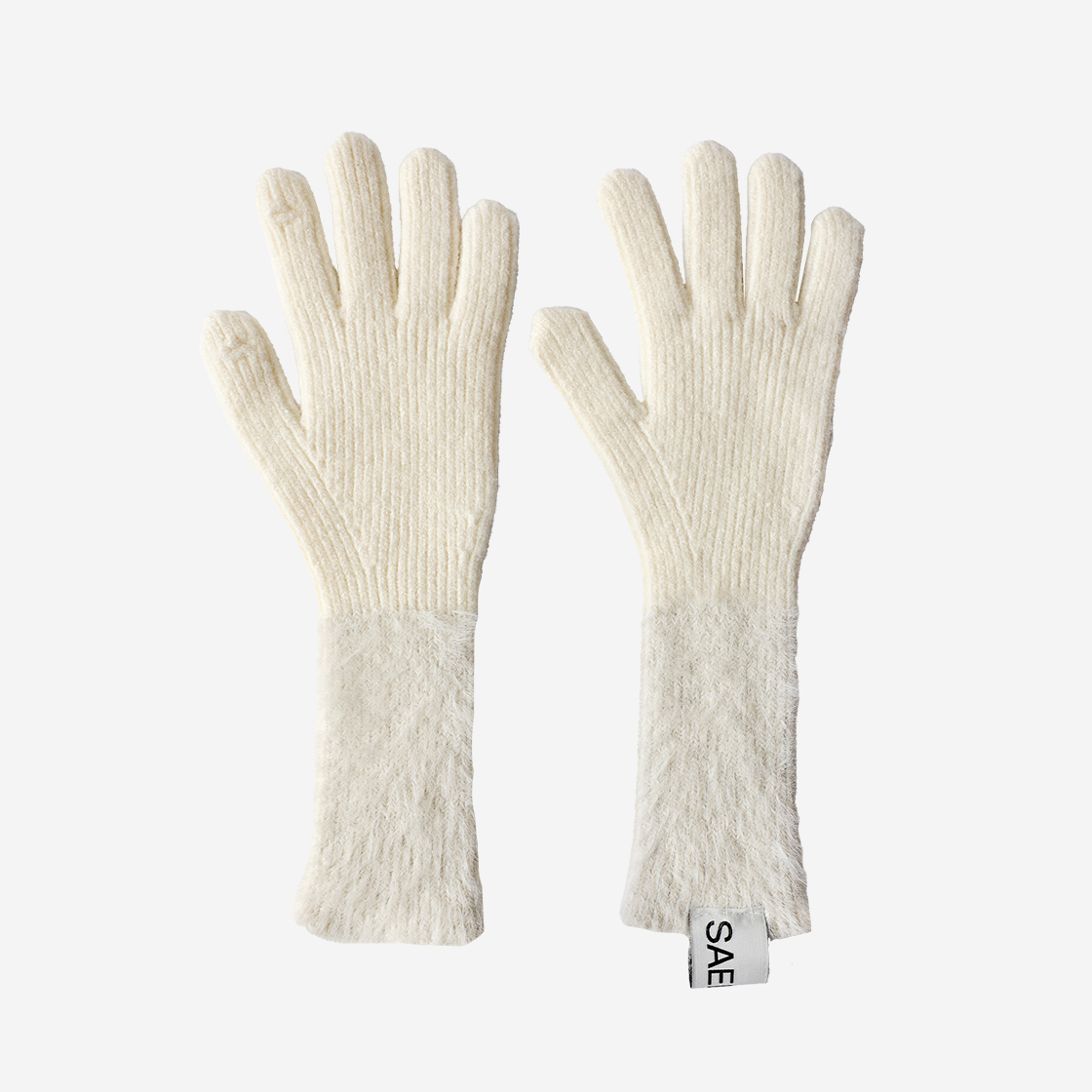 생긴스튜디오 퍼 핑거 글로브 아이보리