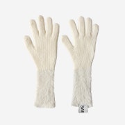Saenginstudios Fur Finger Gloves Ivory