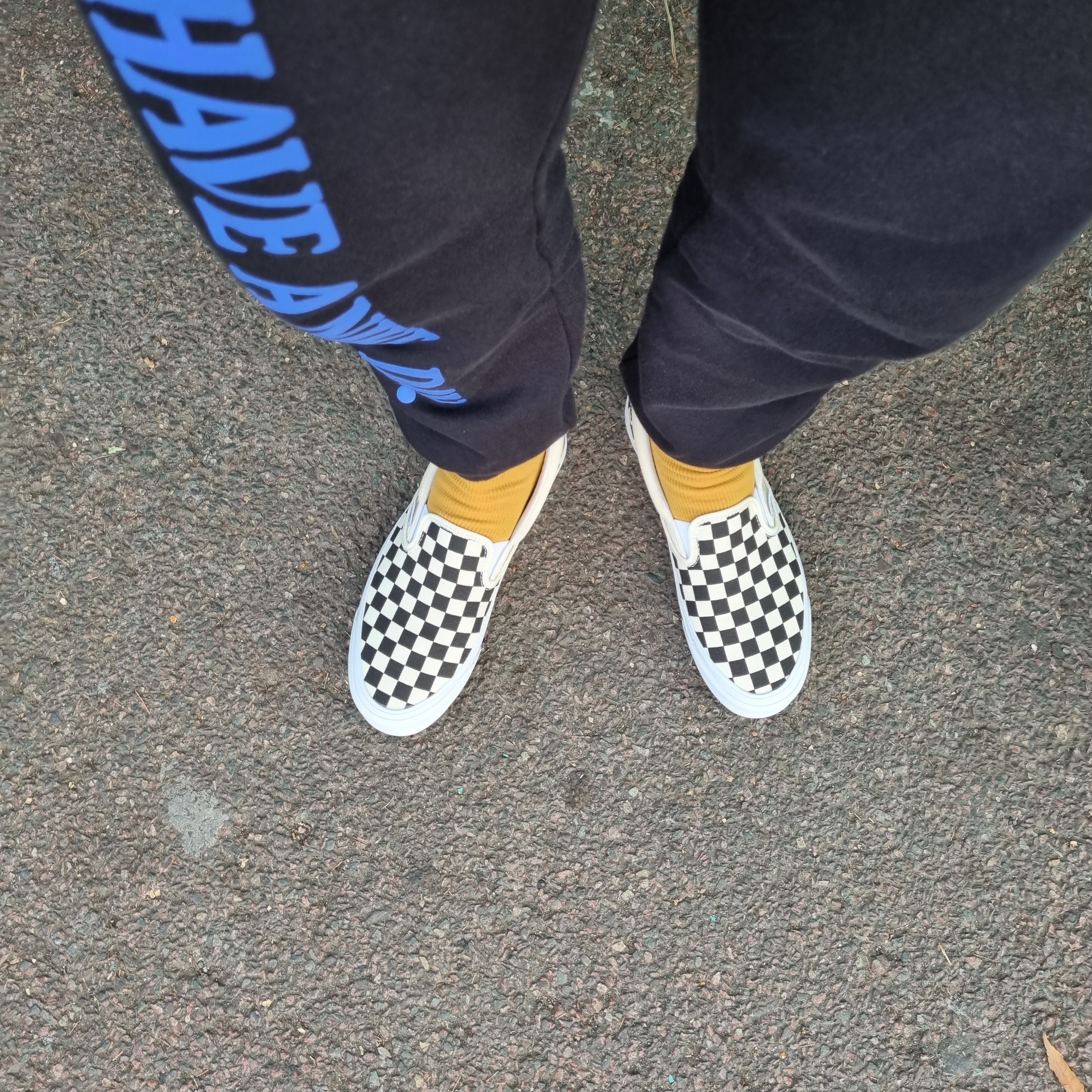 Vans Vault OG Classic Slip-On LX Checkerboard 착용 스타일