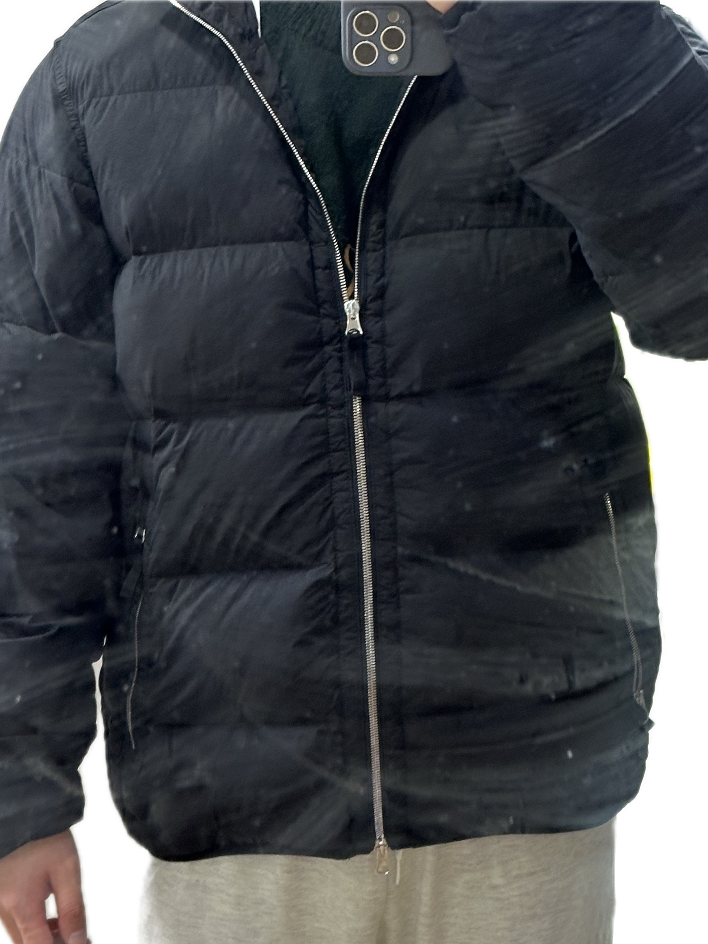 Stone Island 43728 Seamless Tunnel Nylon Down-TC Jacket Black - 23FW 착용 스타일 - 2