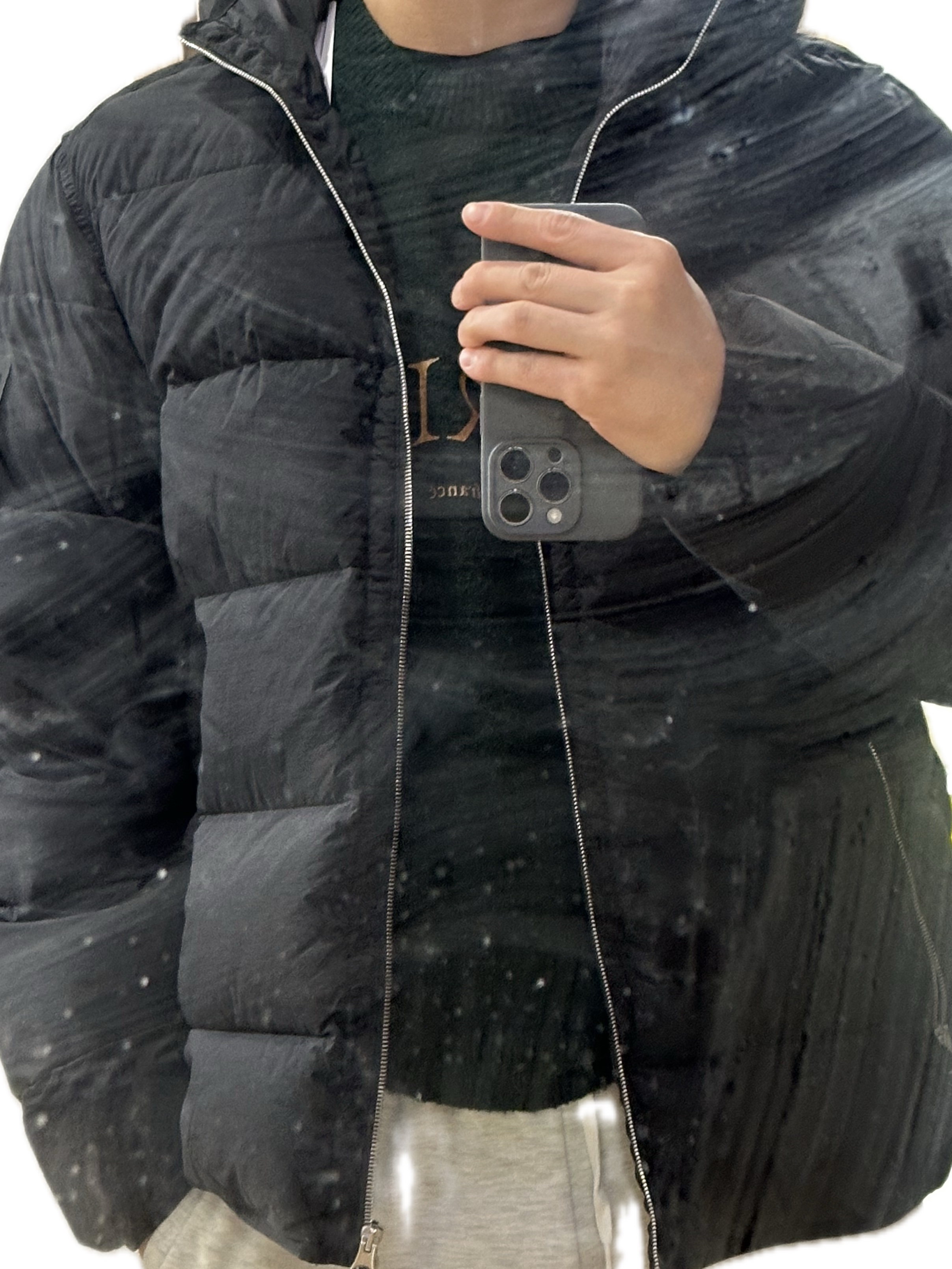 Stone Island 43728 Seamless Tunnel Nylon Down-TC Jacket Black - 23FW 착용 스타일 - 1