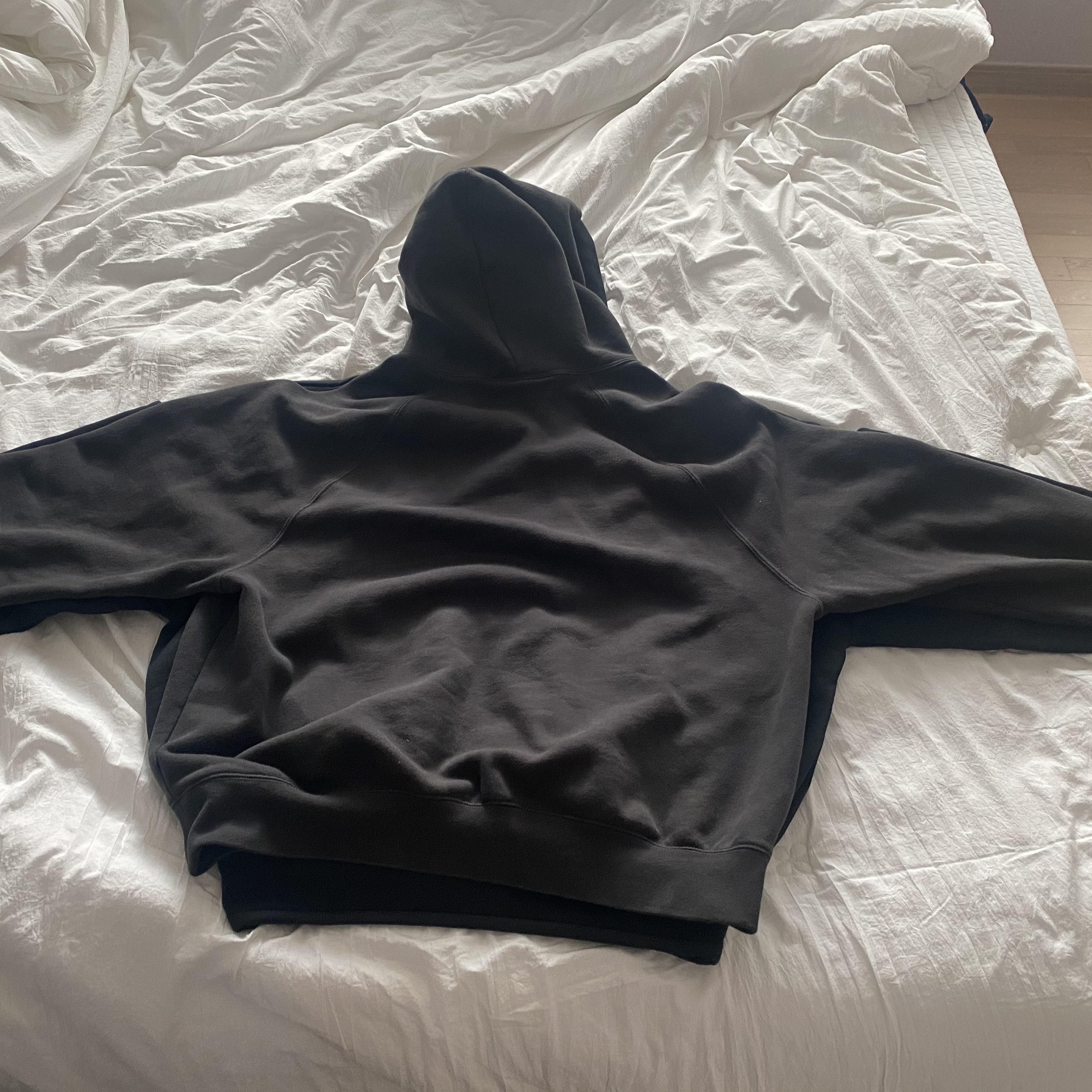 Adidas x Fear of God Athletics Heavy Fleece Hoodie Black - KR Sizing, Essentials 1977 Hoodie Iron - 22SS 착용 스타일 - 2