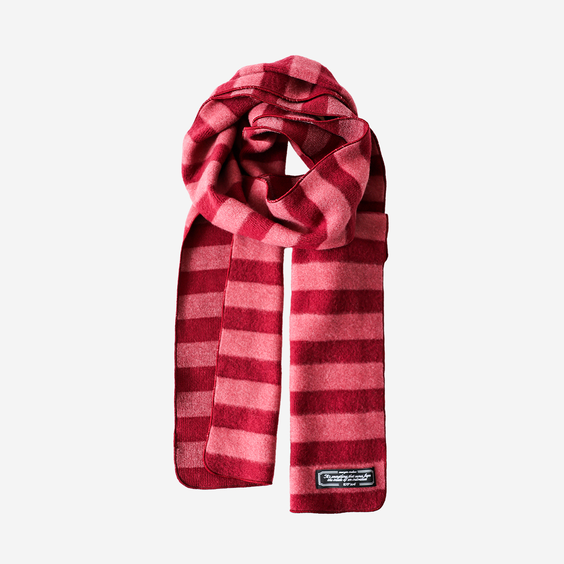 23WTAC016 [예약 배송] Saenginstudios Stripe 2Way Knit Muffler Pink