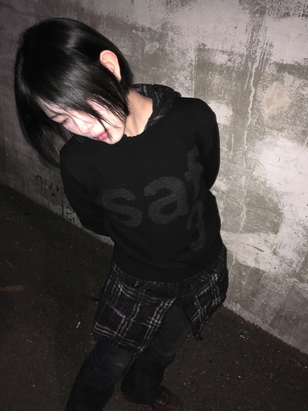 [KREAM 단독] Safarispot Women Basic Safari Knit Black, [KREAM 단독] Safarispot Basic Safari Knit Black 착용 스타일