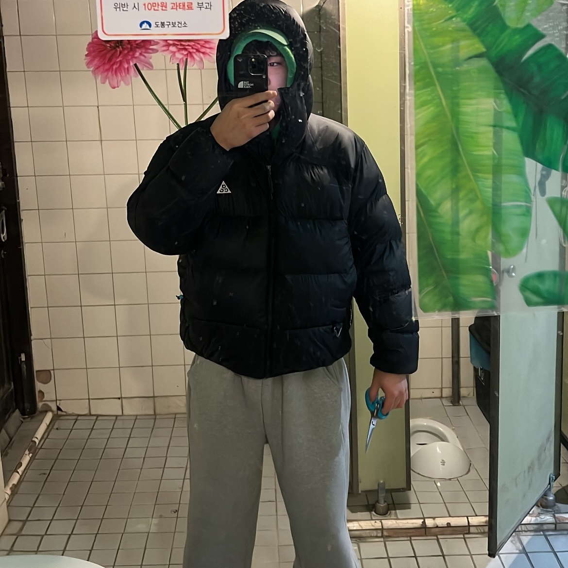 Nike ACG Therma-Fit ADV Lunar Lake Puffer Jacket Black - Asia 착용 스타일