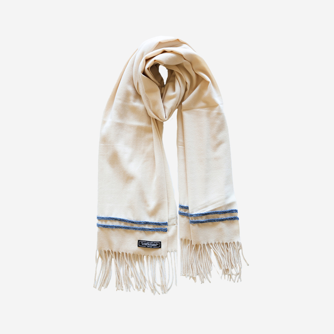 23WTAC002 Saenginstudios Angora Line Knit Muffler Cream