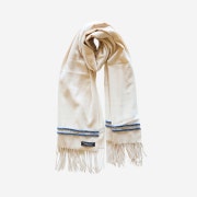 Saenginstudios Angora Line Knit Muffler Cream