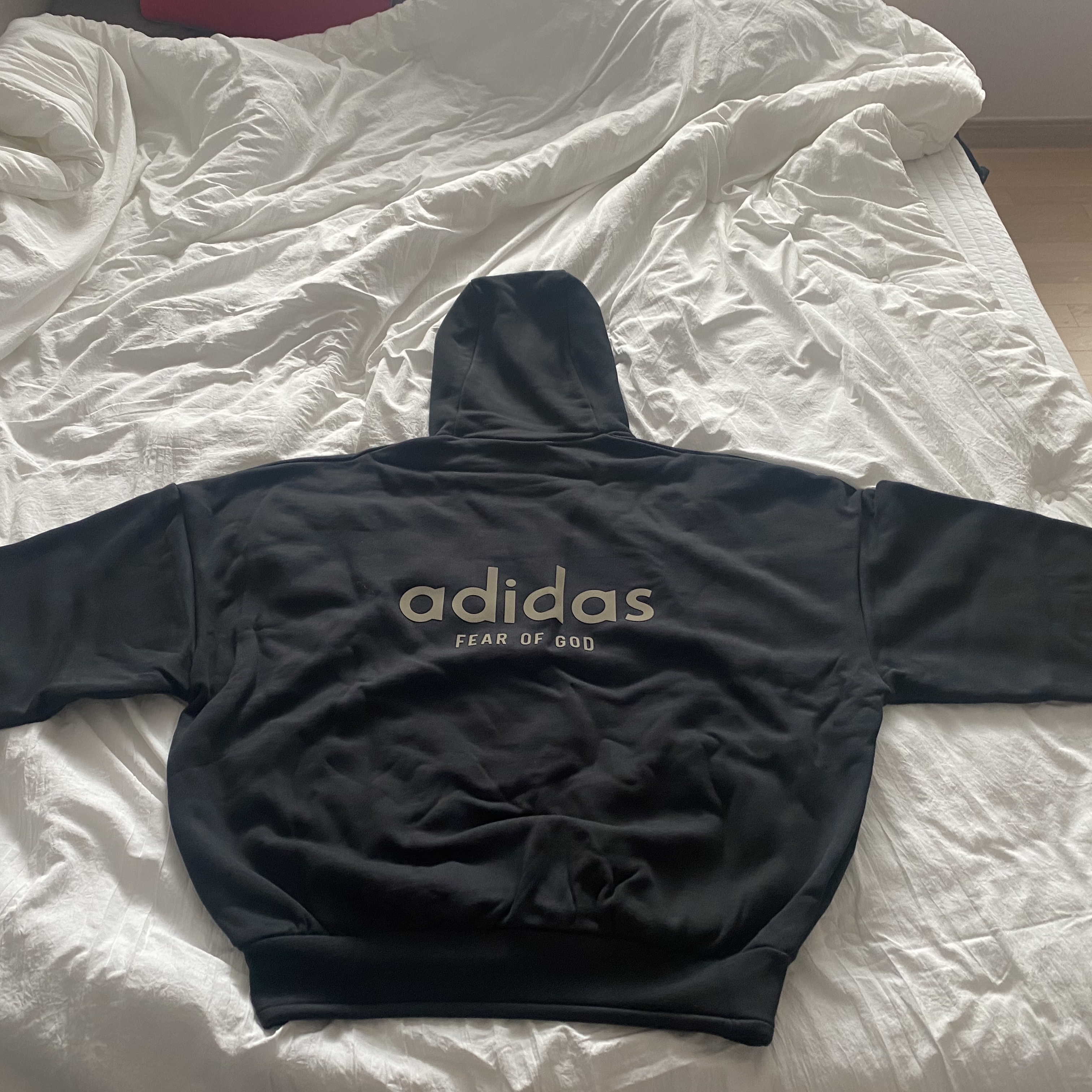 Adidas x Fear of God Athletics Heavy Fleece Hoodie Black - KR Sizing, Essentials 1977 Hoodie Iron - 22SS 착용 스타일 - 1
