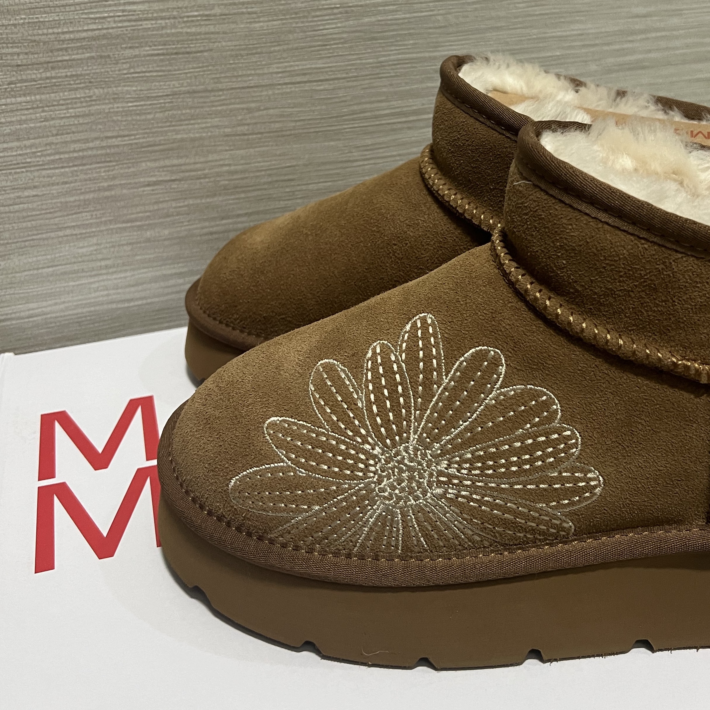 Mardi Mercredi Les Pompes Women Classique Mini Ugg Boots Chestnut 착용 스타일