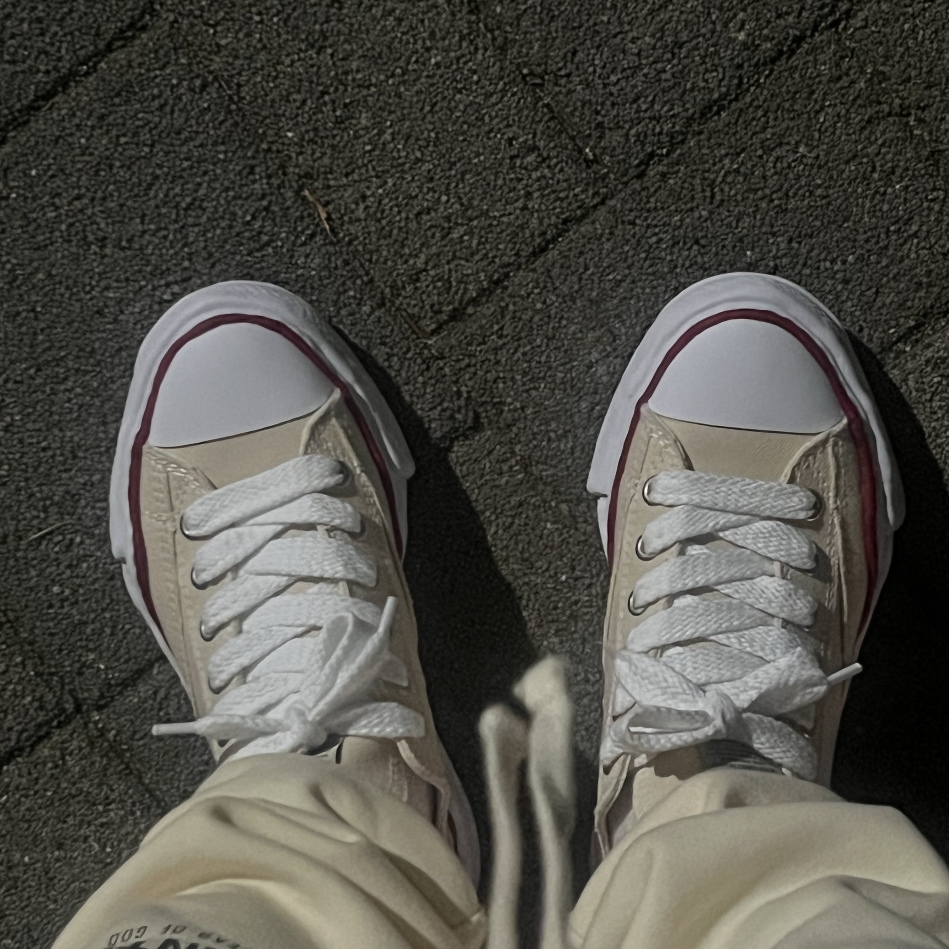 Maison Mihara Yasuhiro Peterson OG Sole Canvas Low-top Sneakers Natural 착용 스타일