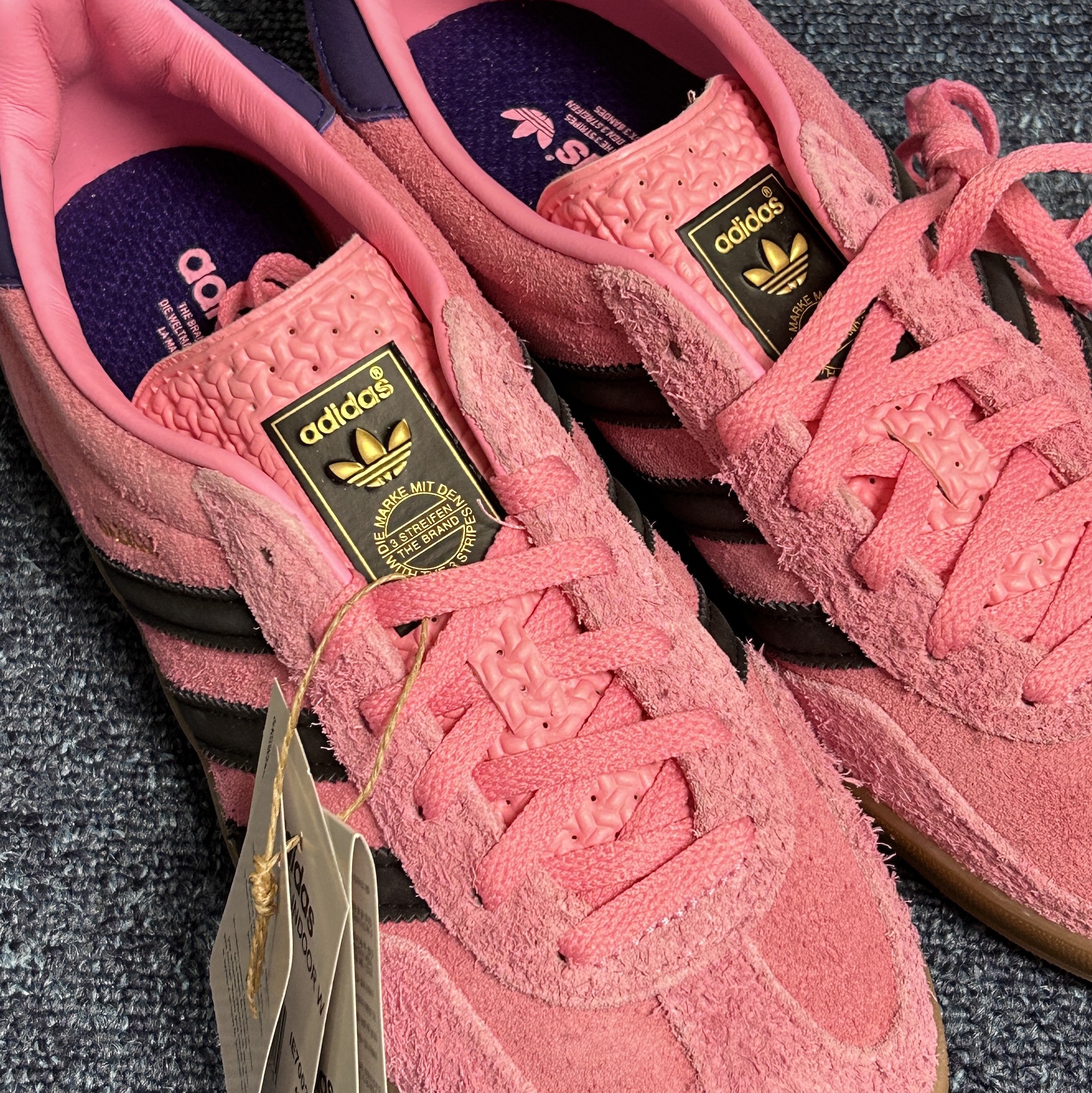 (W) Adidas Gazelle Indoor Bliss Pink 착용 스타일 - 1