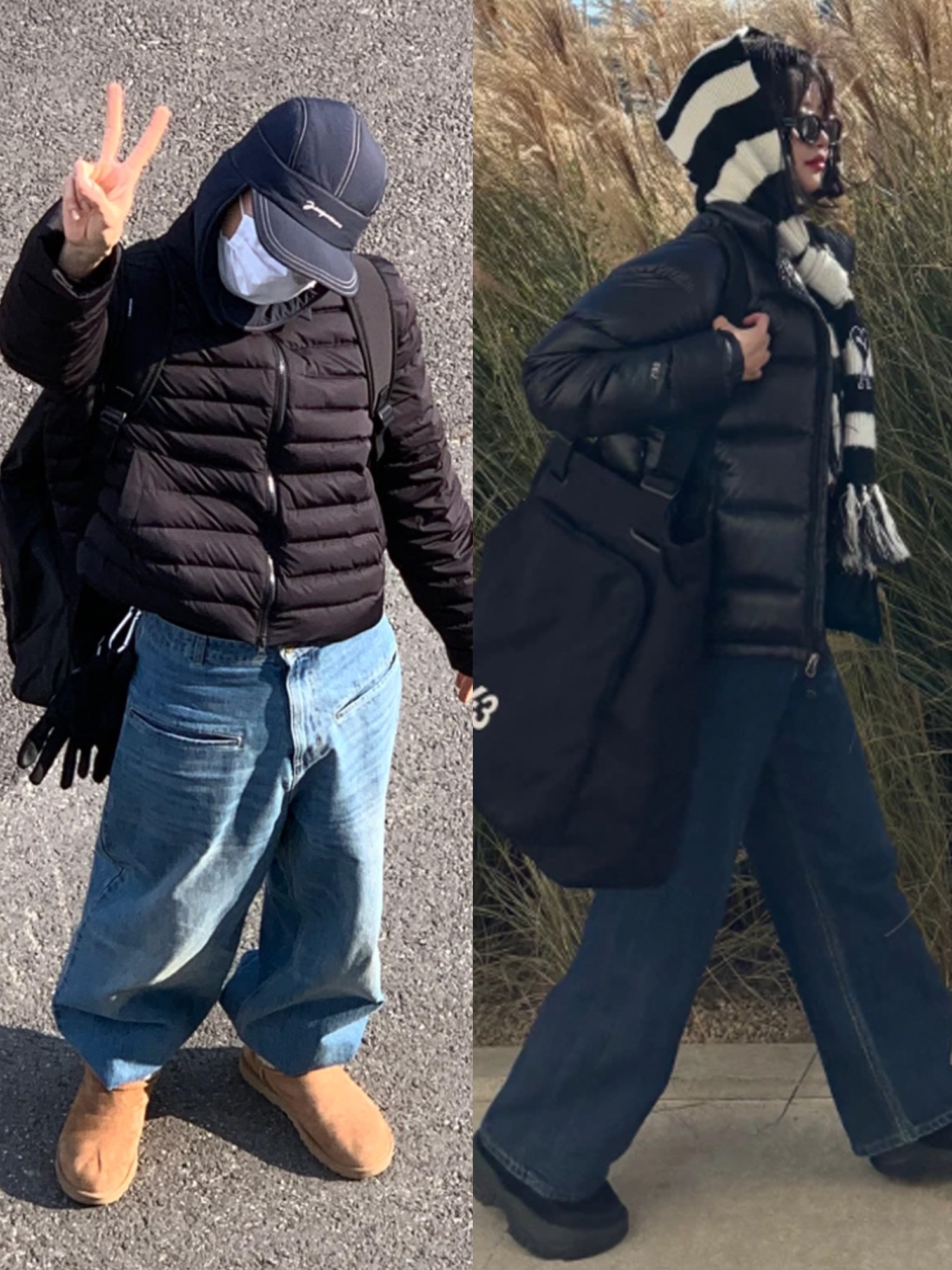 (W) UGG Classic Mini Platform Boots Chestnut, UGG x Telfar Logo Mini Chestnut 착용 스타일 - 2