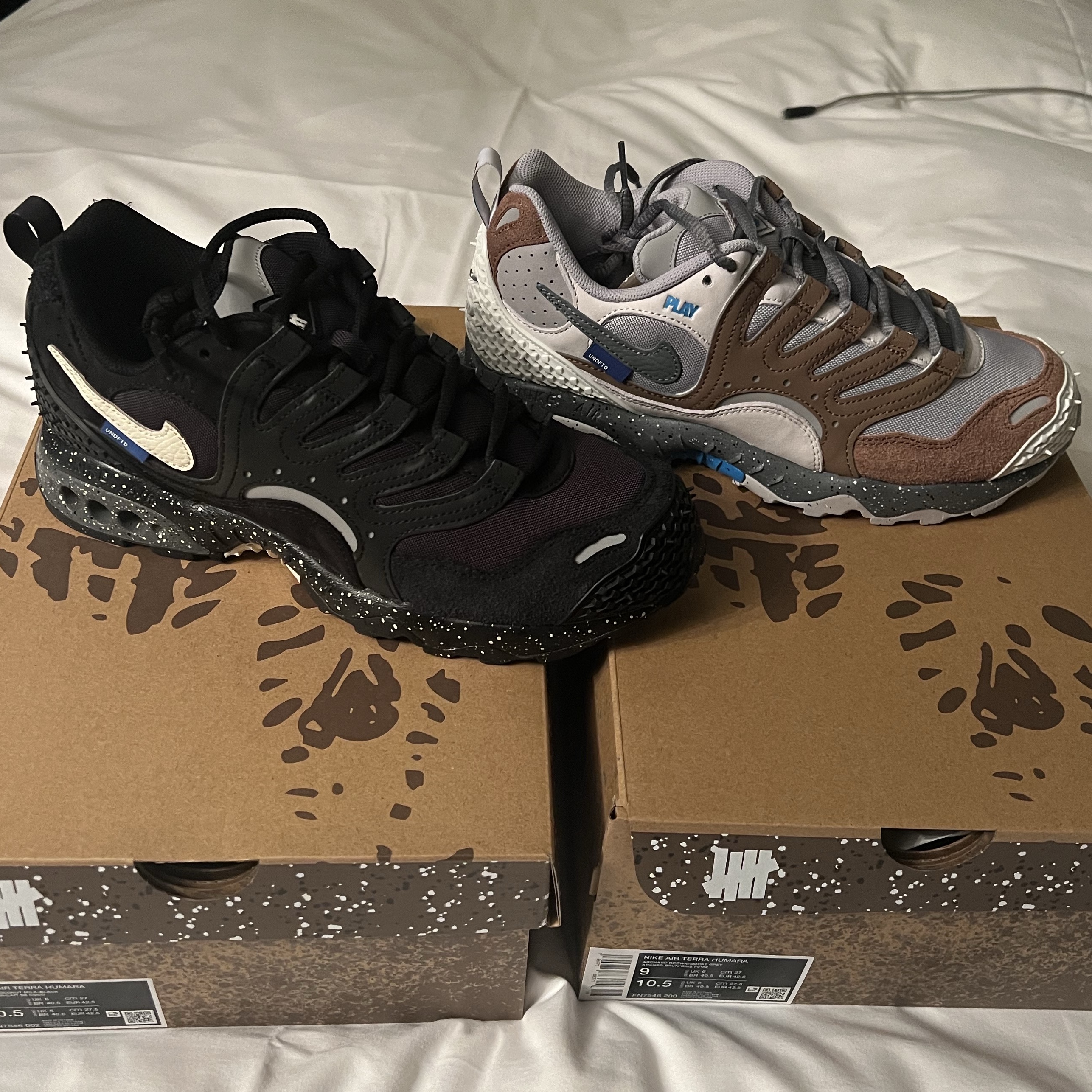 Nike x Undefeated Air Terra Humara Black Coconutmilk, Nike x Undefeated Air Terra Humara Archaeobrown 착용 스타일