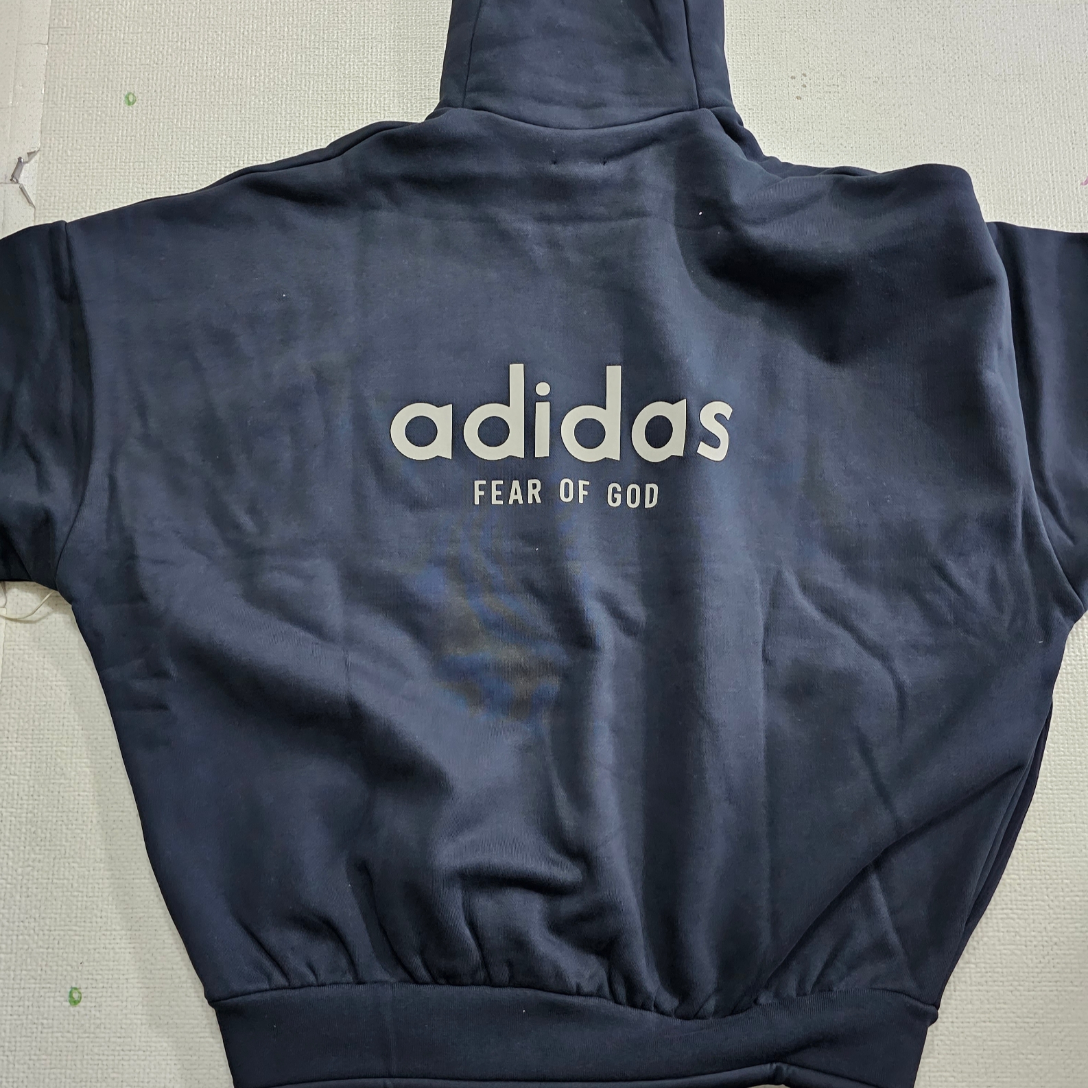 Adidas x Fear of God Athletics Heavy Fleece Hoodie Black - KR Sizing, Nike x Fear of God Double Hood Hoodie Dust Sail 착용 스타일 - 1