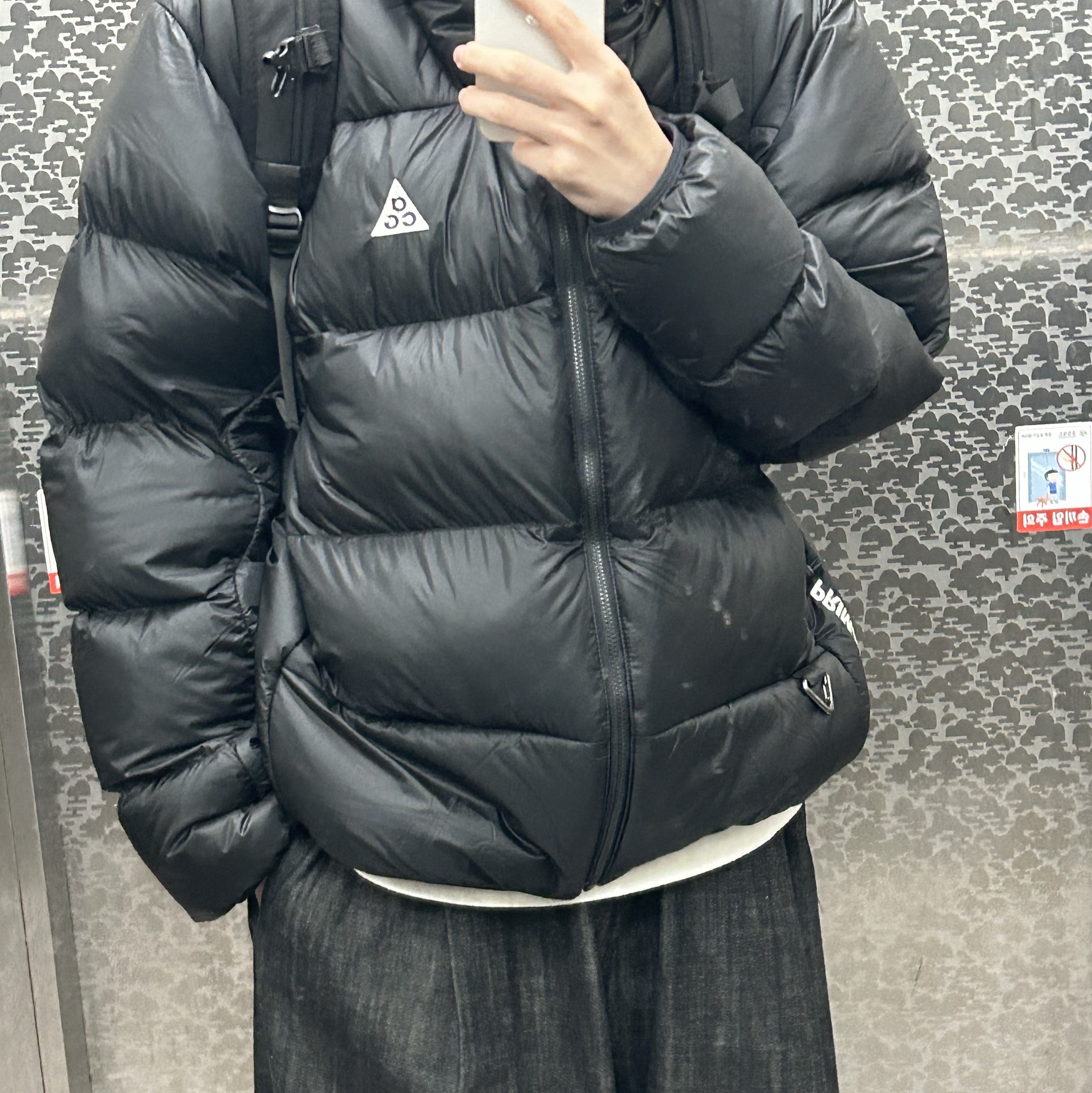 Nike ACG Therma-Fit ADV Lunar Lake Puffer Jacket Black - Asia 착용 스타일