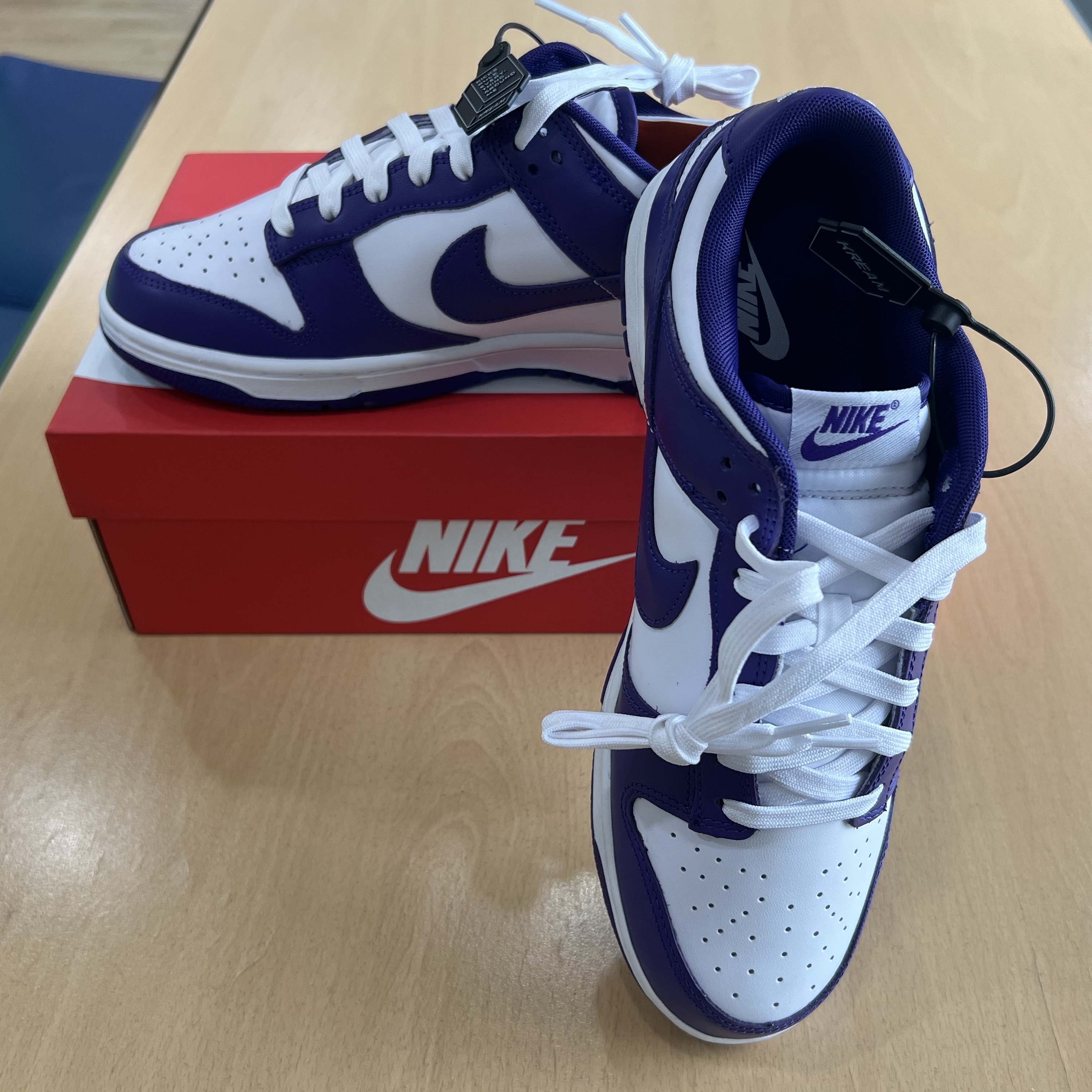 Nike Dunk Low Retro Championship Court Purple 착용 스타일