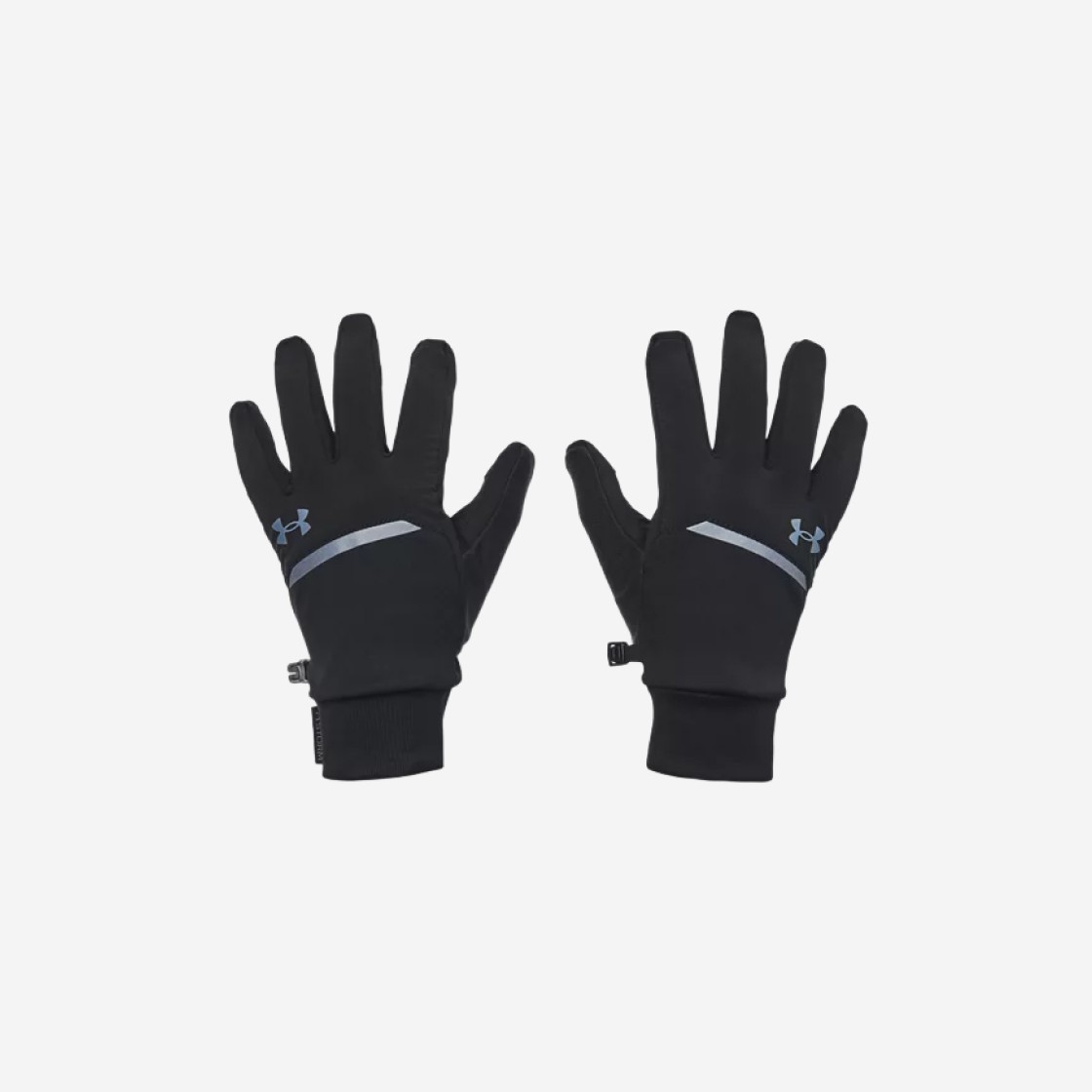 Under Armour Storm Fleece Run Gloves Black Reflective 상세 이미지 1