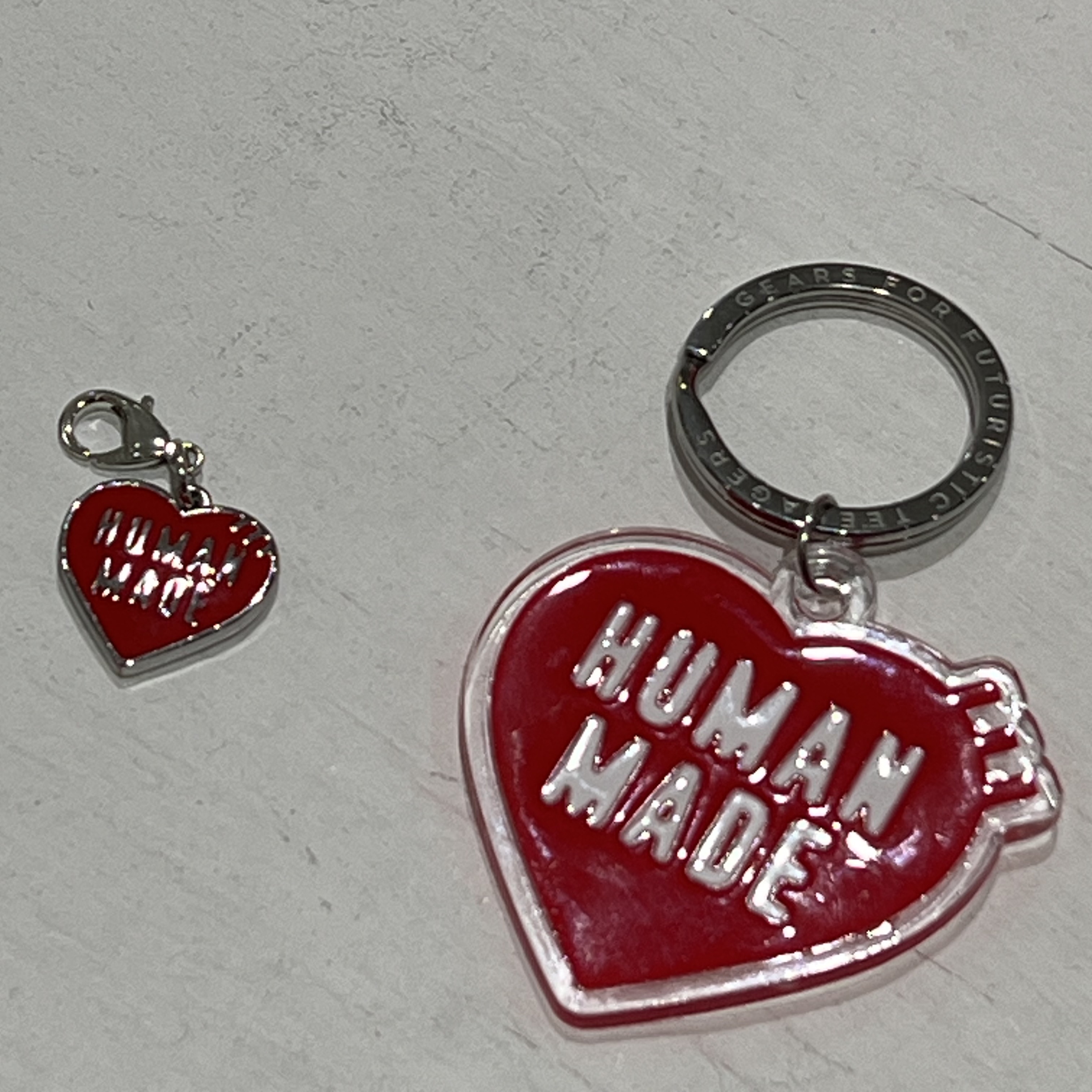 Human Made Heart Keyring Red, Human Made Heart Mini Keycharm Red 착용 스타일