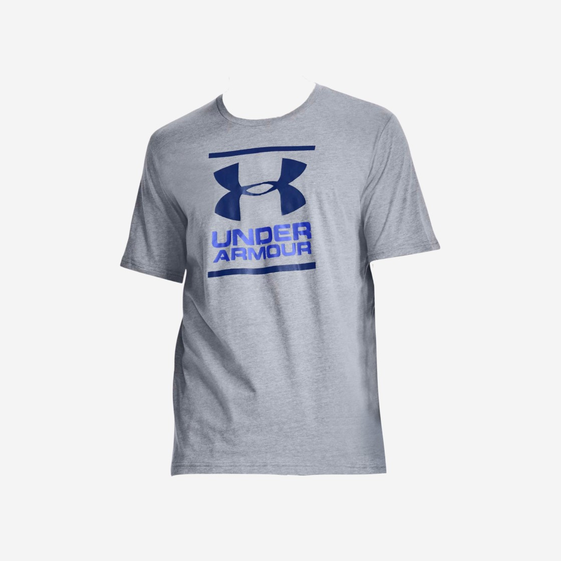 Under Armour GL Foundation Short Sleeve T-Shirt Steel Light Heather Versa Blue American Blue 상세 이미지 1