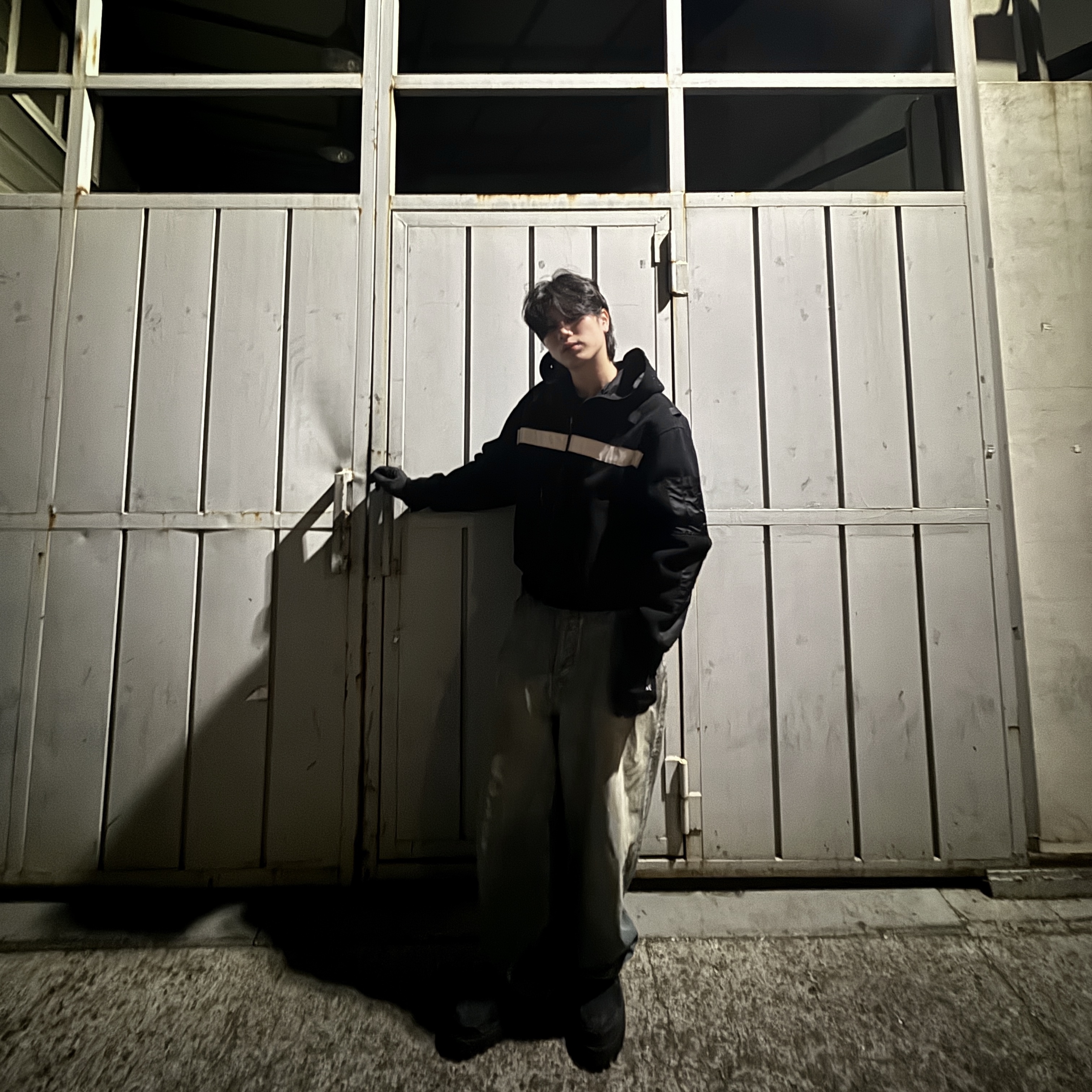 Project G/R Politico Fleece Jacket Black, Balenciaga Combat Strike 20mm Boots Black 착용 스타일 - 1