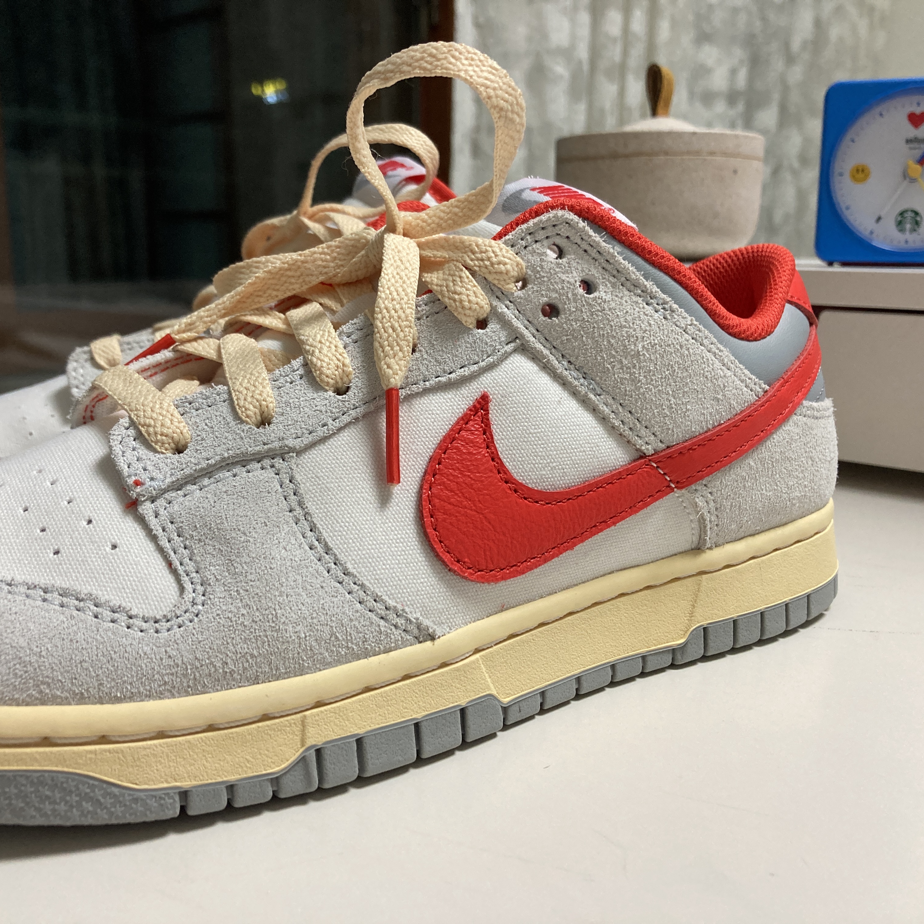 Nike Dunk Low Sail Picante Red 착용 스타일