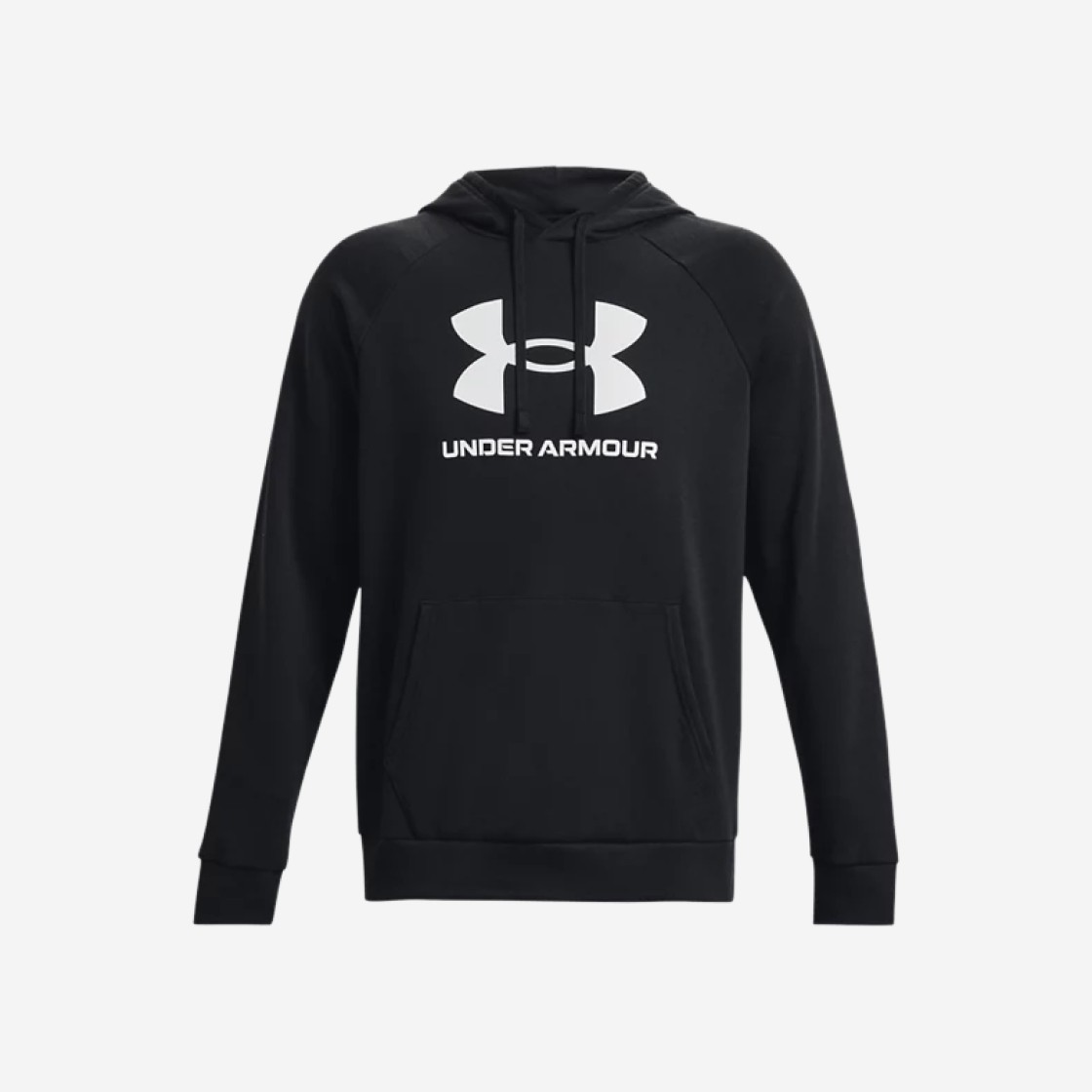 Under Armour Rival Fleece Logo Hoodie Black White 상세 이미지 1