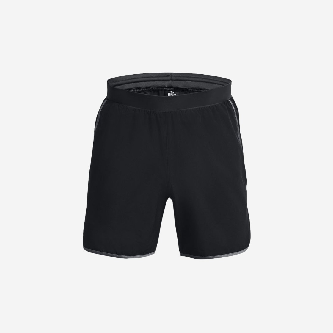 Under Armour HIIT Woven 6" Shorts Black Pitch Gray 상세 이미지 1