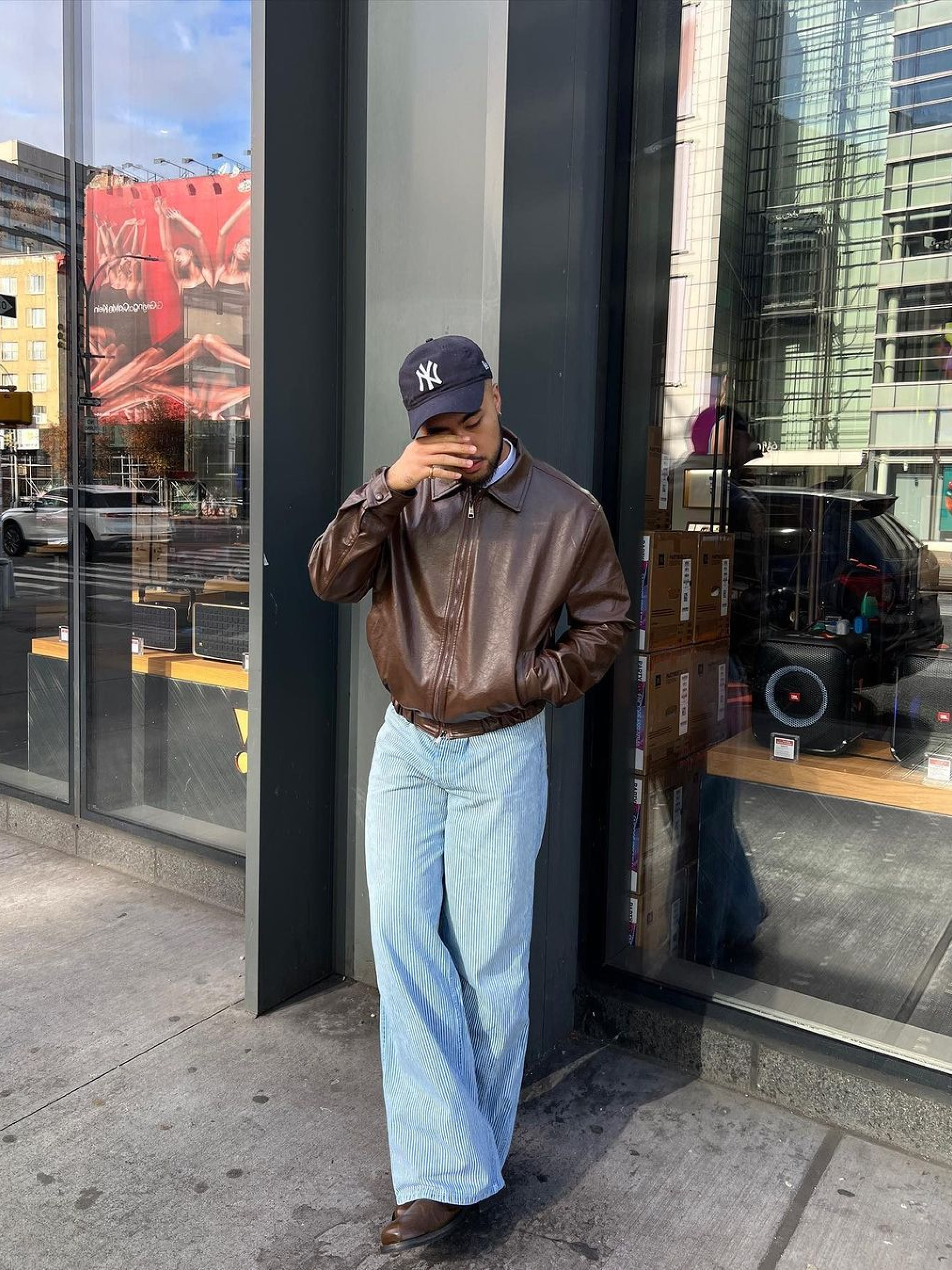 Thisisneverthat x New Era x MLB New York Yankees 9FIFTY Retro Crown Cap Navy, Aime Leon Dore x New Era Yankees Ballpark Hat Botanical Green 착용 스타일 - 2