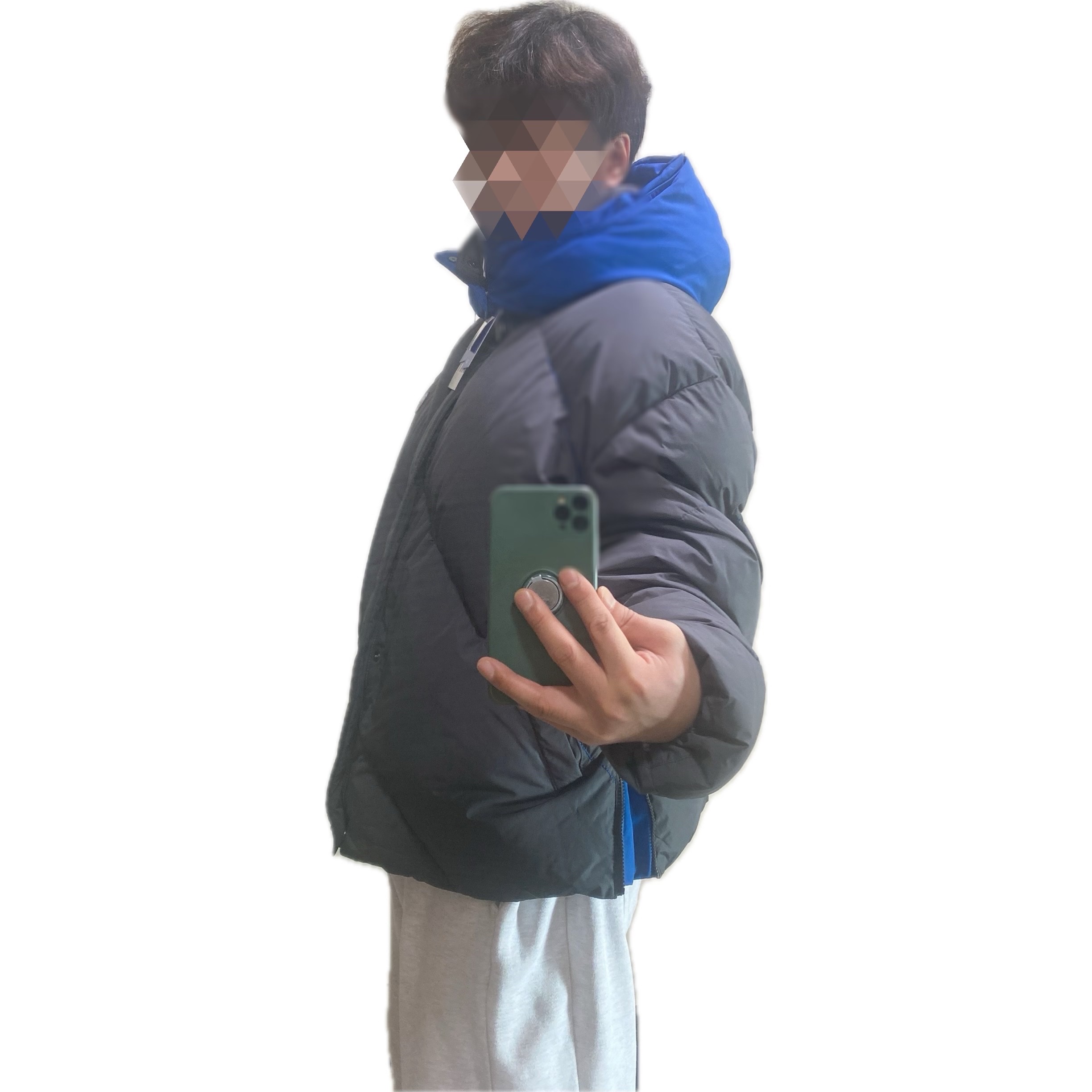 Zara x Ader Error Oversize Puffer Jacket Grey 착용 스타일 - 2