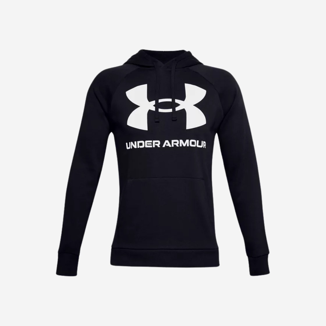 Under Armour Rival Fleece Big Logo Hoodie Black Onyx White 상세 이미지 1