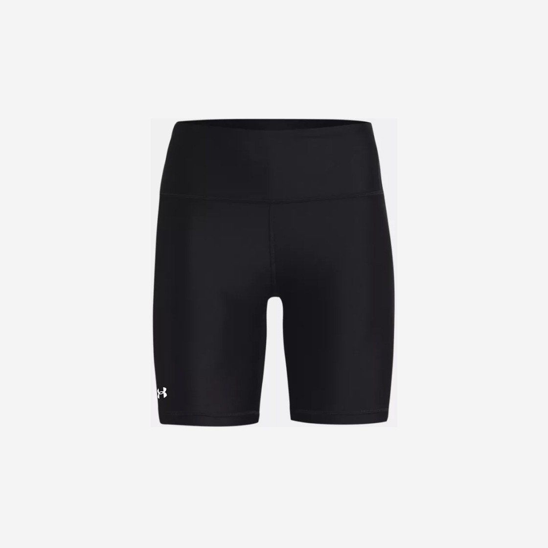 (W) Under Armour HeatGear Bike Shorts Black White 상세 이미지 1