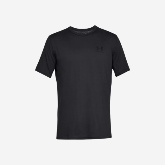 언더아머 스포츠스타일 레프트 체스트 숏 슬리브 셔츠 블랙