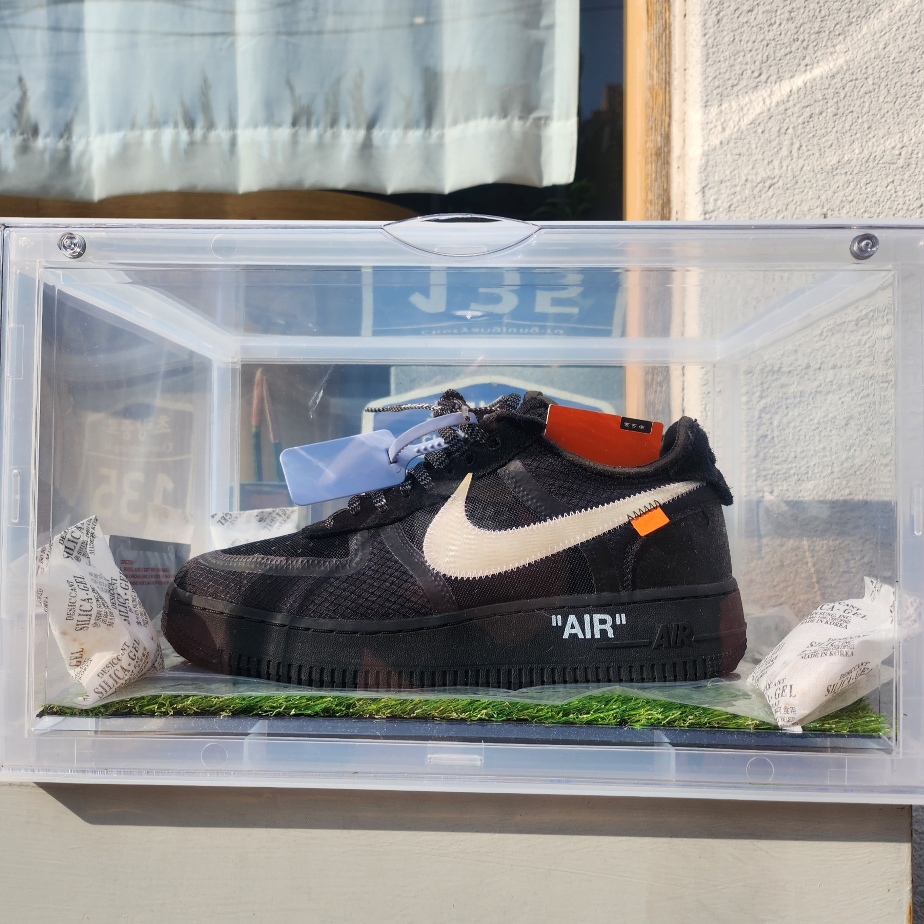 Nike x Off-White Air Force 1 Low Black White 착용 스타일